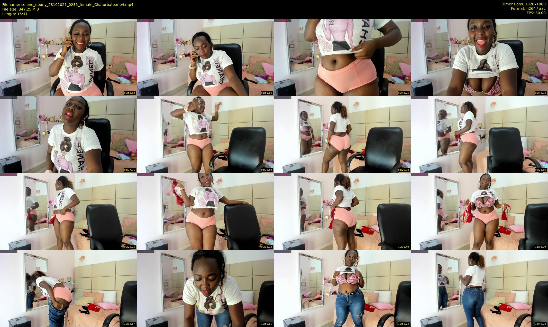 selene_ebony — 16 minute Chaturbate female cam show recording, 1080p, Oct 28, 2021