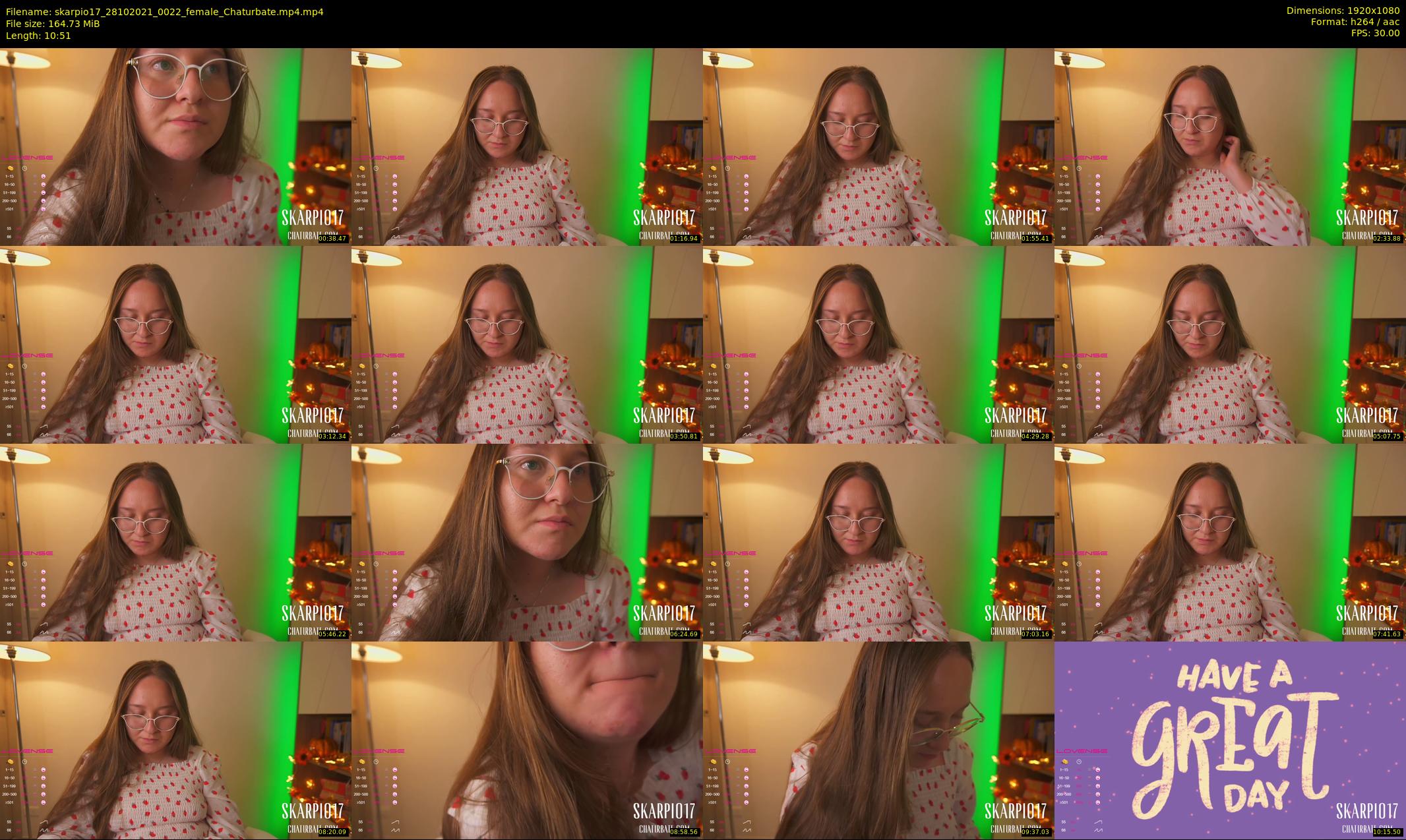 skarpio17 — 11 minute Chaturbate female cam show recording, 1080p, Oct 28, 2021