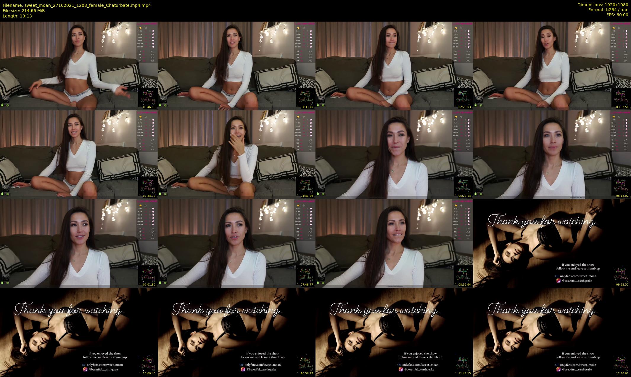 sweet_moan — 14 minute Chaturbate female cam show recording, 1080p, Oct 27, 2021