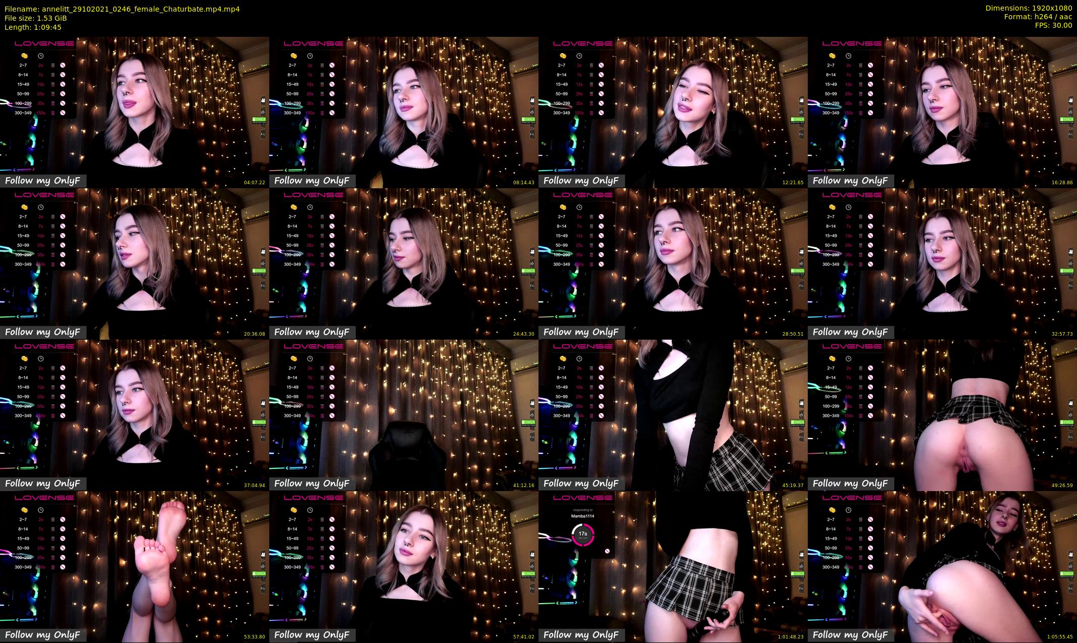 annelitt — 70 minute Chaturbate female cam show recording, 1080p, Oct 29, 2021