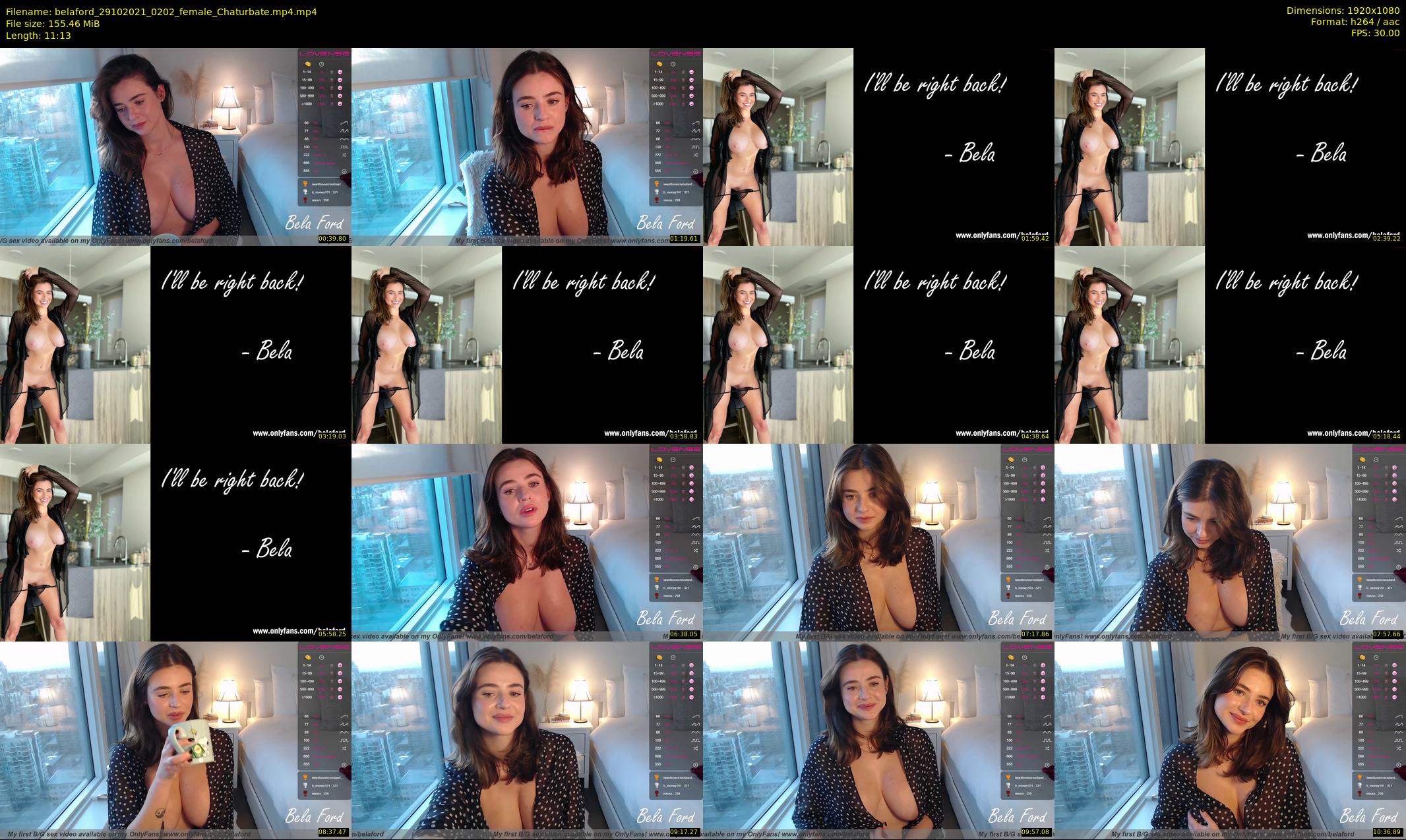 belaford — 12 minute Chaturbate female cam show recording, 1080p, Oct 29, 2021