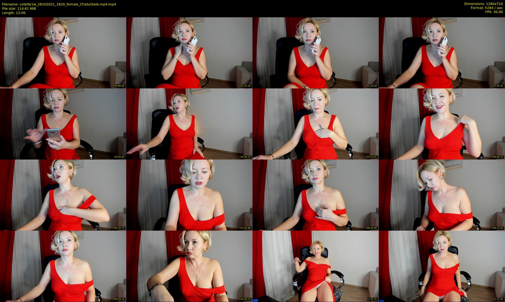 colette1w — 13 minute Chaturbate female cam show recording, 720p, Oct 28, 2021