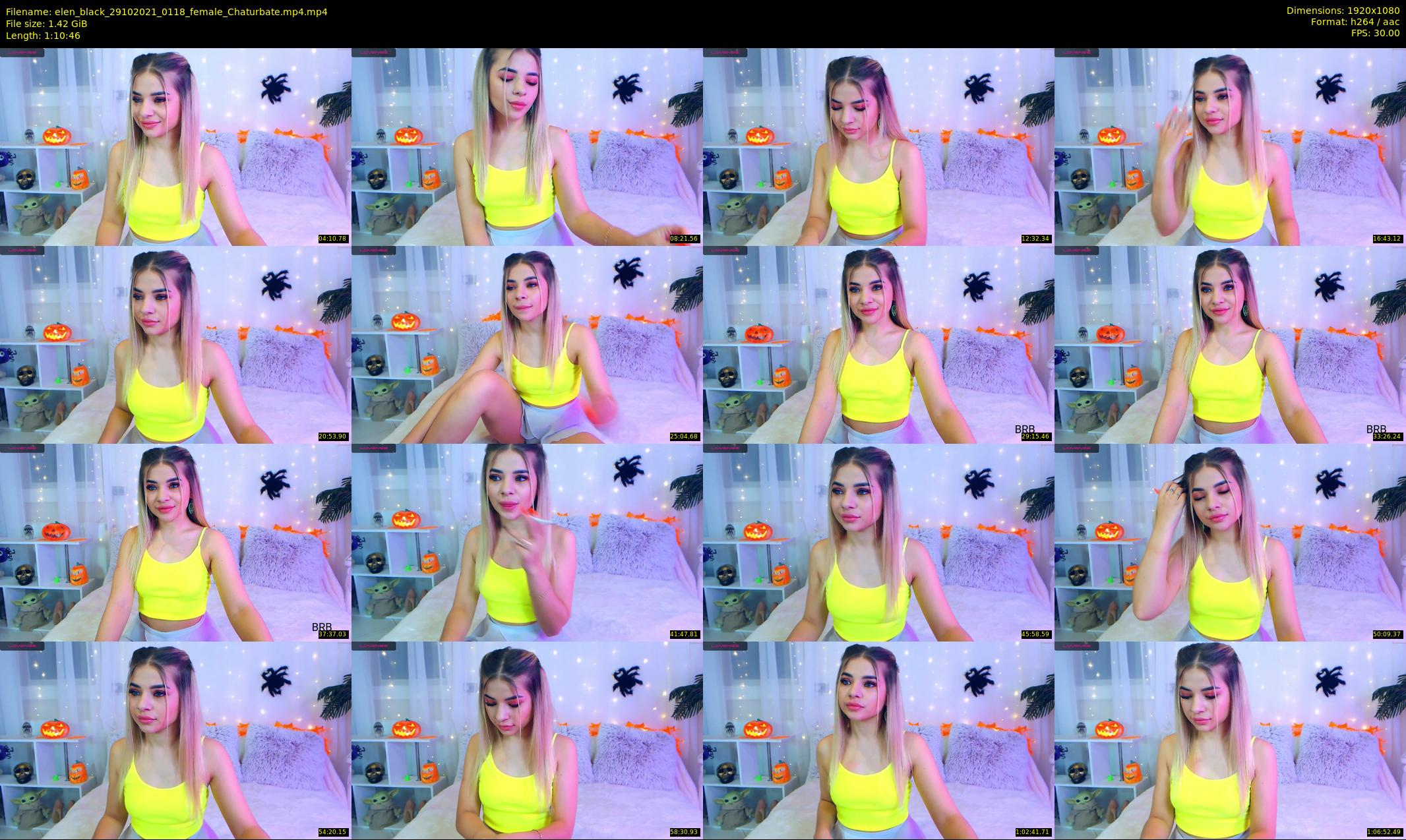elen_black — 71 minute Chaturbate female cam show recording, 1080p, Oct 29, 2021