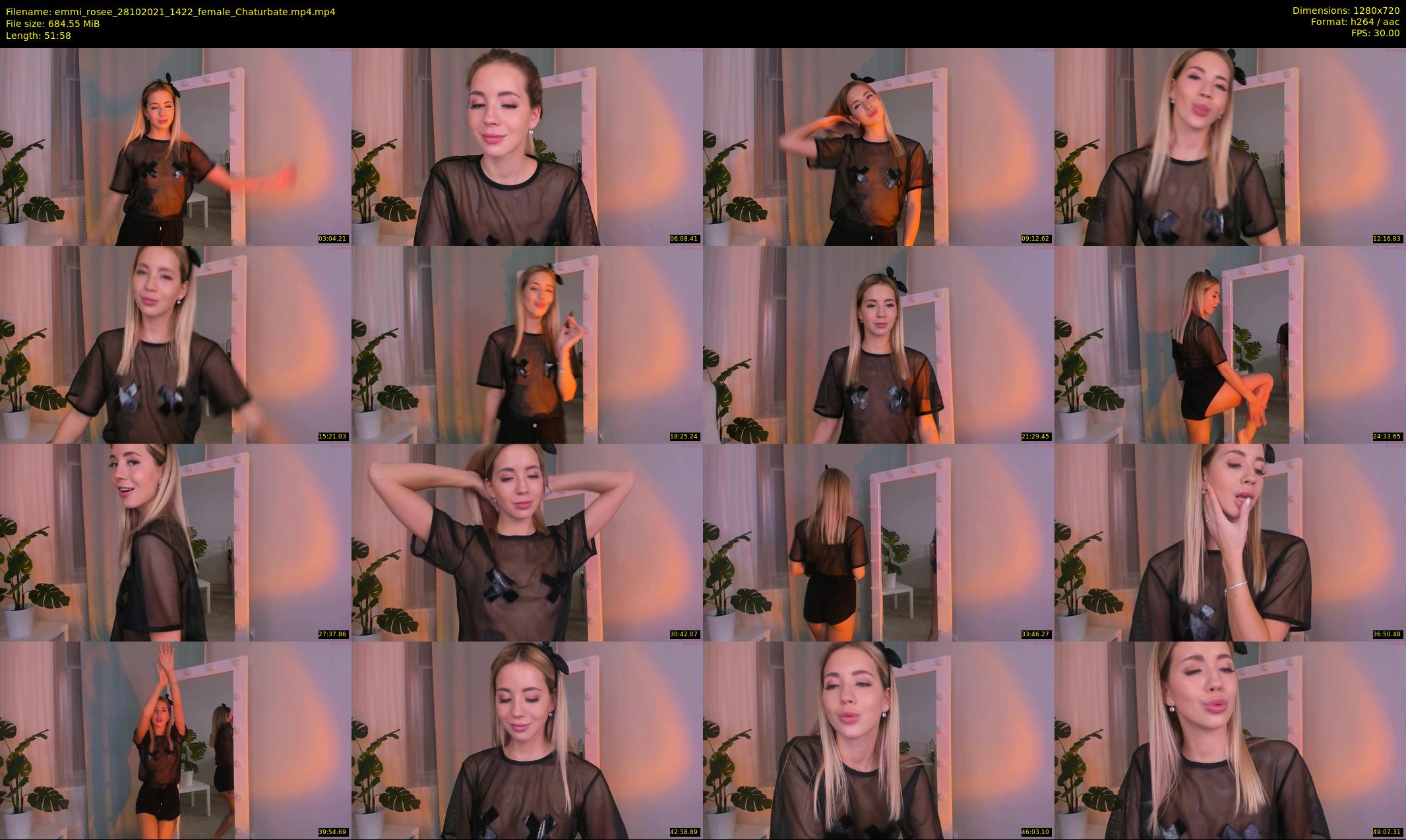 emmi_rosee — 52 minute Chaturbate female cam show recording, 720p, Oct 28, 2021