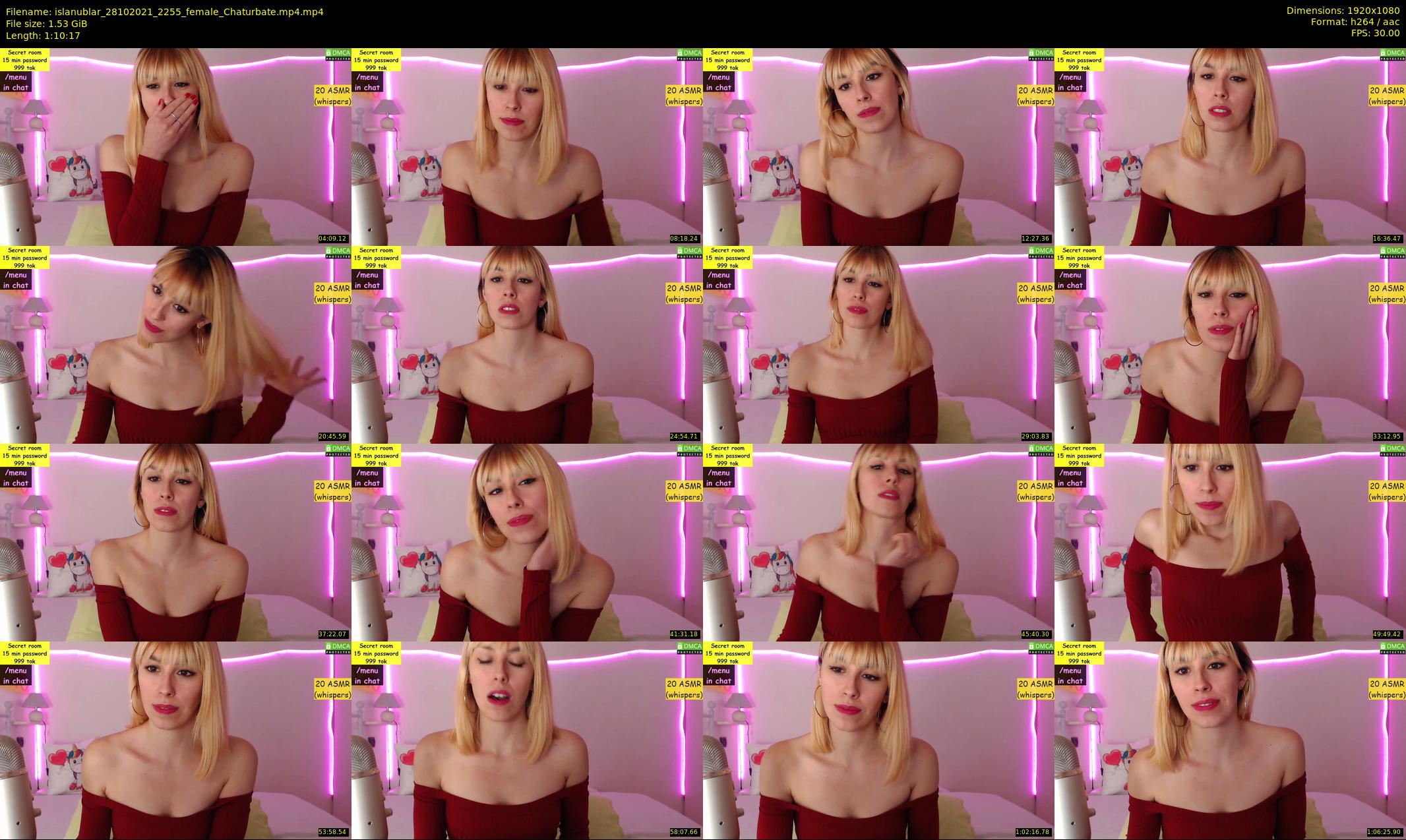 islanublar — 71 minute Chaturbate female cam show recording, 1080p, Oct 28, 2021