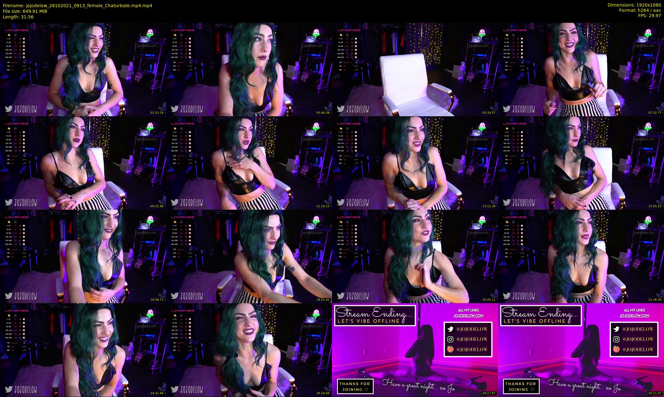 jojodelow — 32 minute Chaturbate female cam show recording, 1080p, Oct 28, 2021