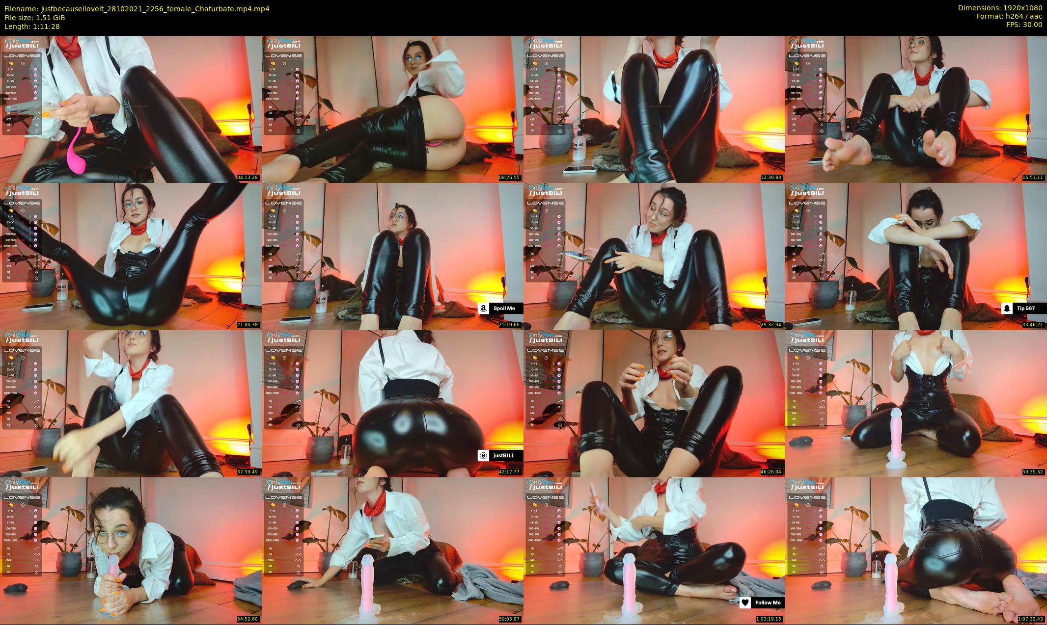justbecauseiloveit — 72 minute Chaturbate female cam show recording, 1080p, Oct 28, 2021