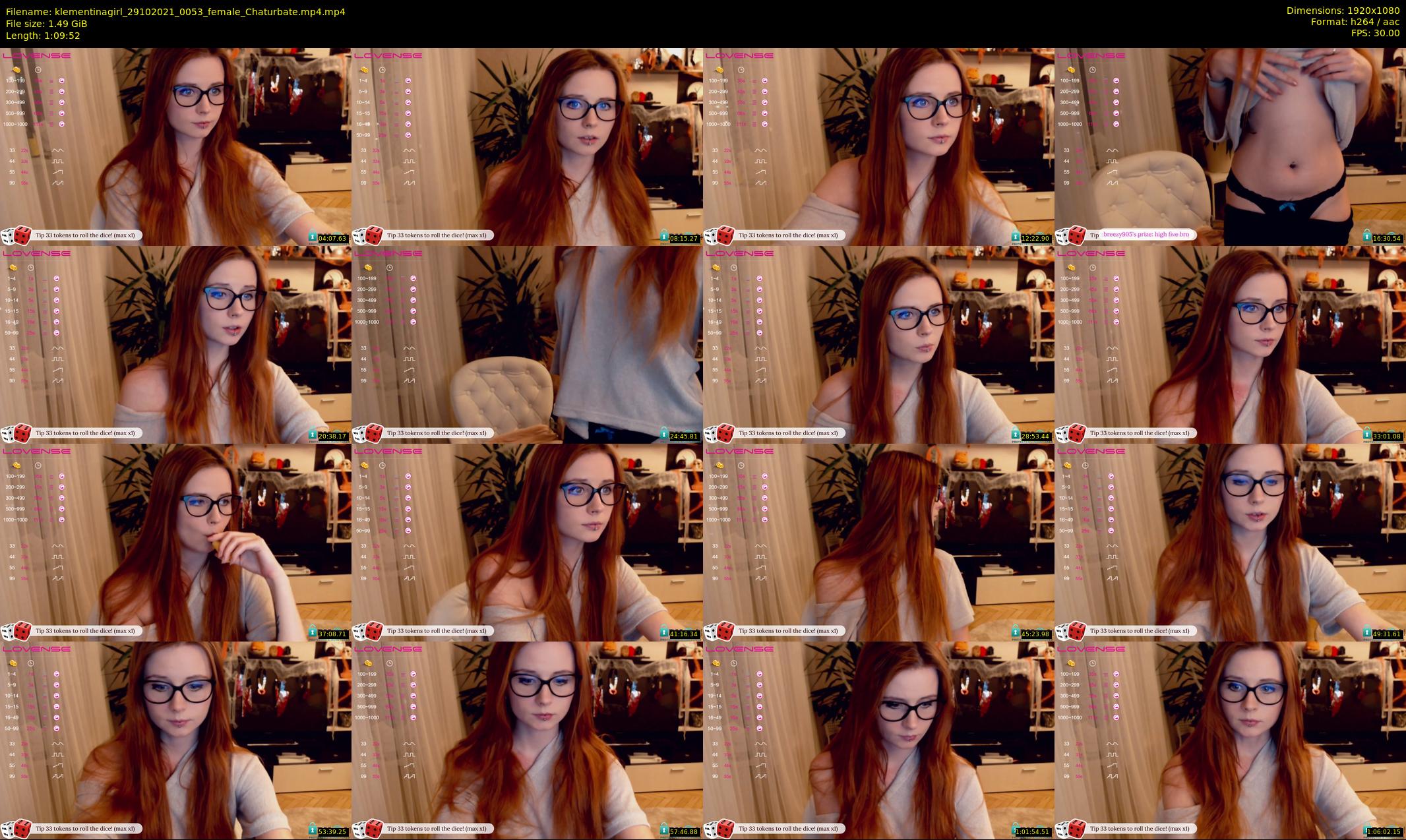 klementinagirl — 70 minute Chaturbate female cam show recording, 1080p, Oct 29, 2021
