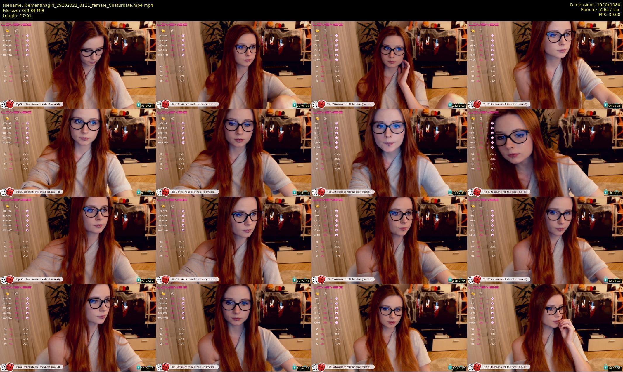 klementinagirl — 18 minute Chaturbate female cam show recording, 1080p, Oct 29, 2021