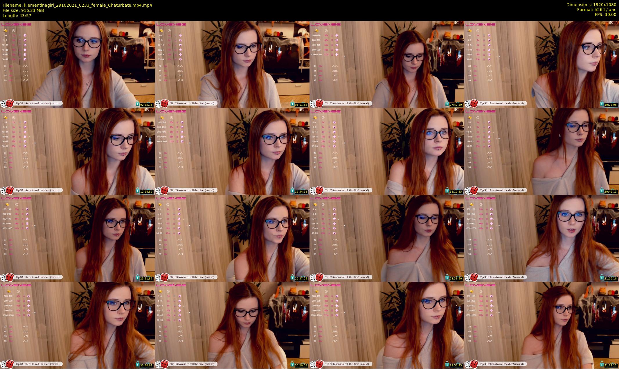 klementinagirl — 44 minute Chaturbate female cam show recording, 1080p, Oct 29, 2021