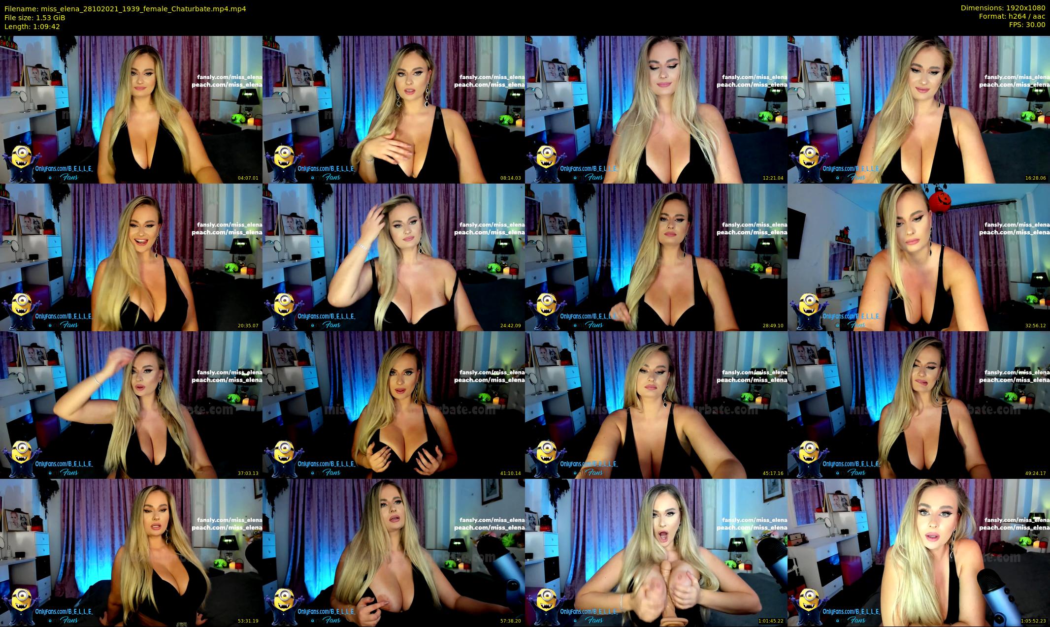 miss_elena — 70 minute Chaturbate female cam show recording, 1080p, Oct 28, 2021