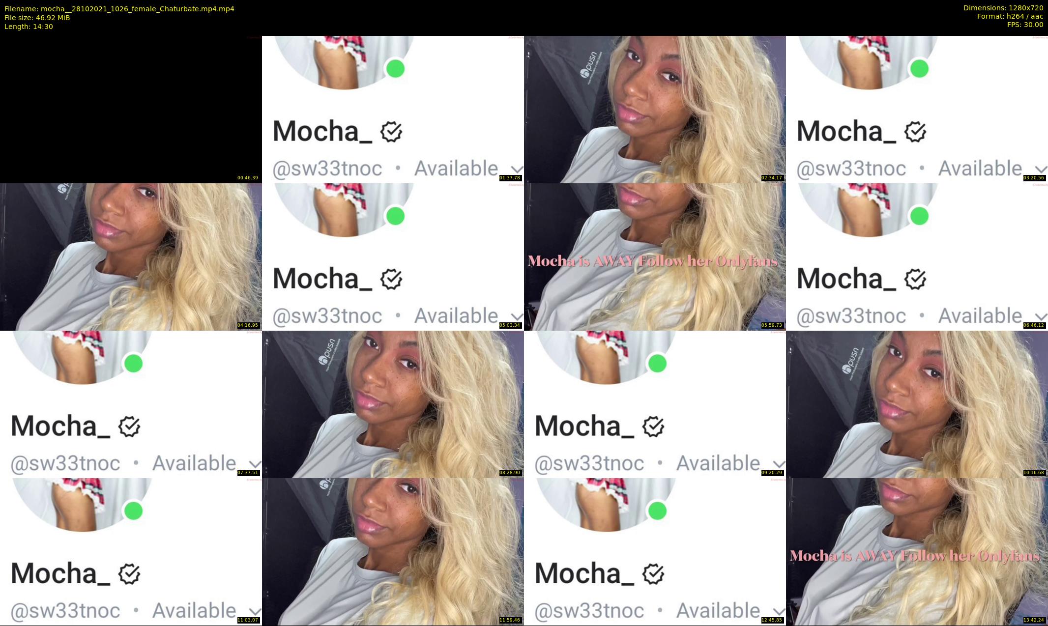 mocha_ — 15 minute Chaturbate female cam show recording, 720p, Oct 28, 2021