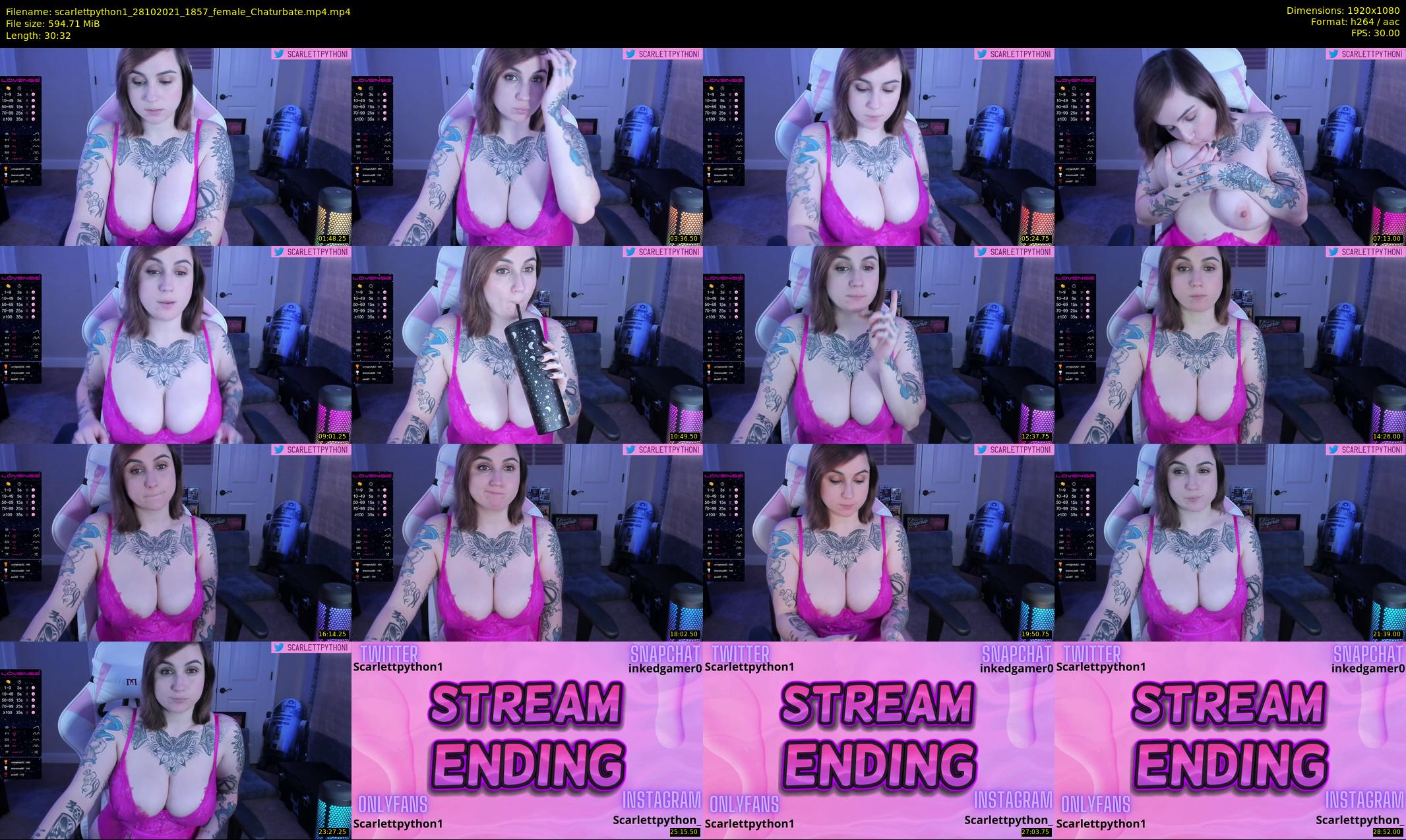 scarlettpython1 — 31 minute Chaturbate female cam show recording, 1080p, Oct 28, 2021