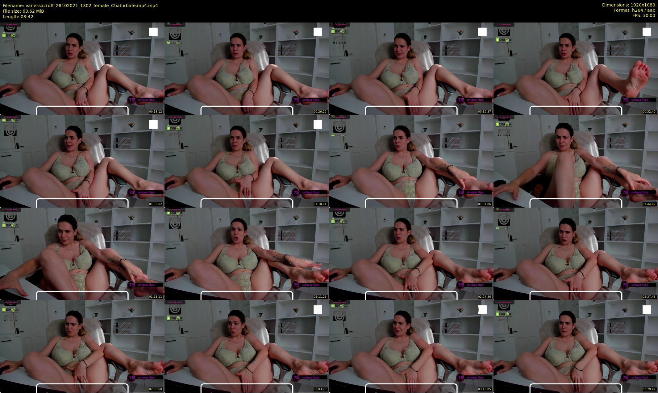 vanessacroft — 4 minute Chaturbate female cam show recording, 1080p, Oct 28, 2021