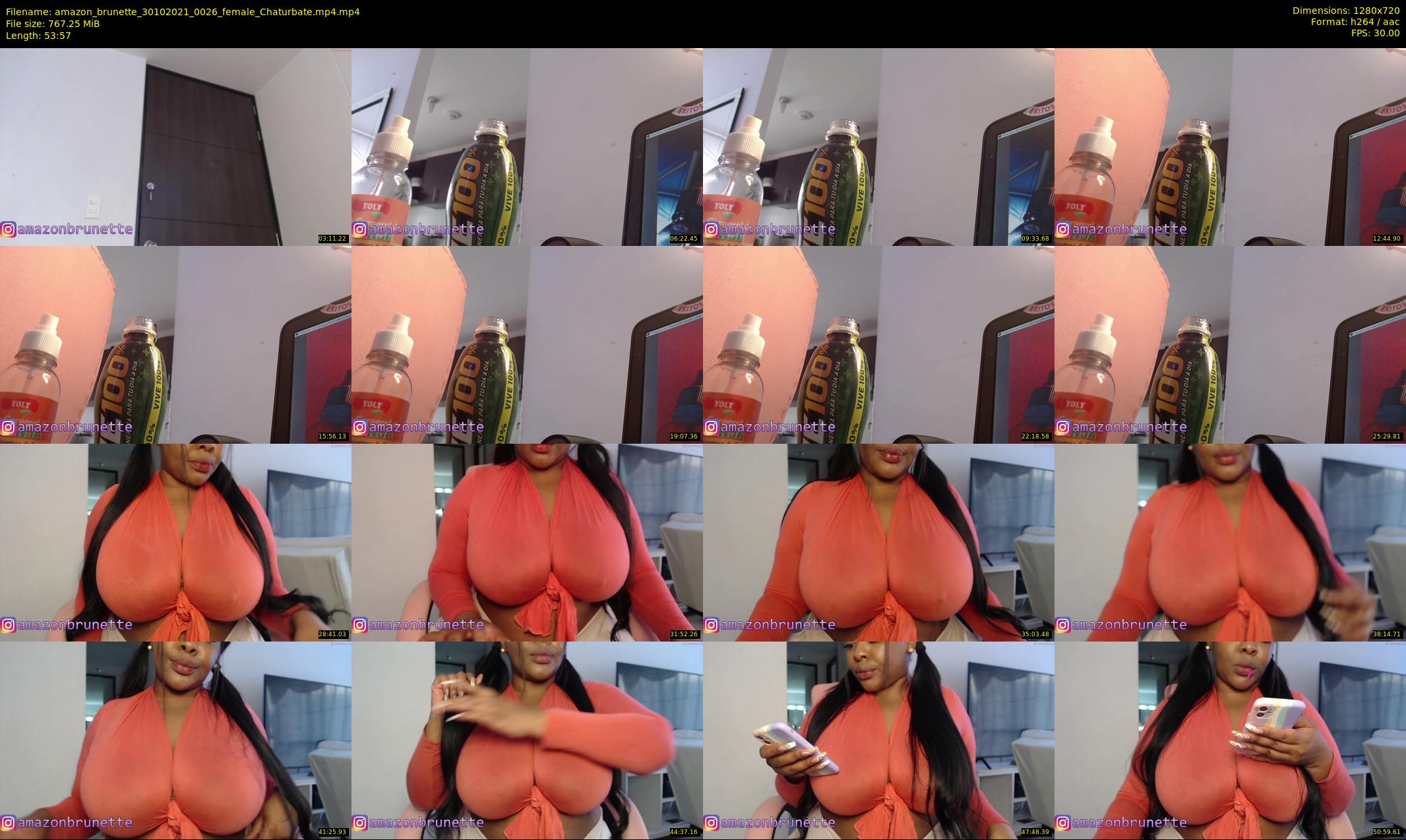 amazon_brunette — 54 minute Chaturbate female cam show recording, 720p, Oct 30, 2021