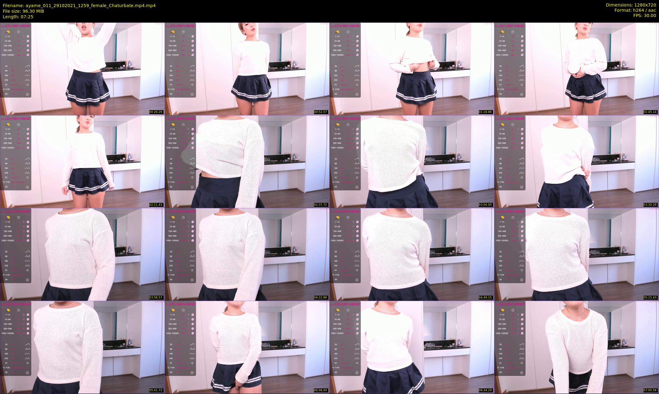 ayame_011 — 8 minute Chaturbate female cam show recording, 720p, Oct 29, 2021