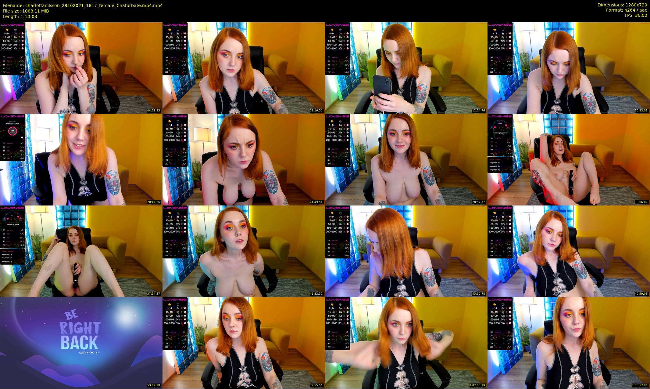 charlottanilsson — 71 minute Chaturbate female cam show recording, 720p, Oct 29, 2021