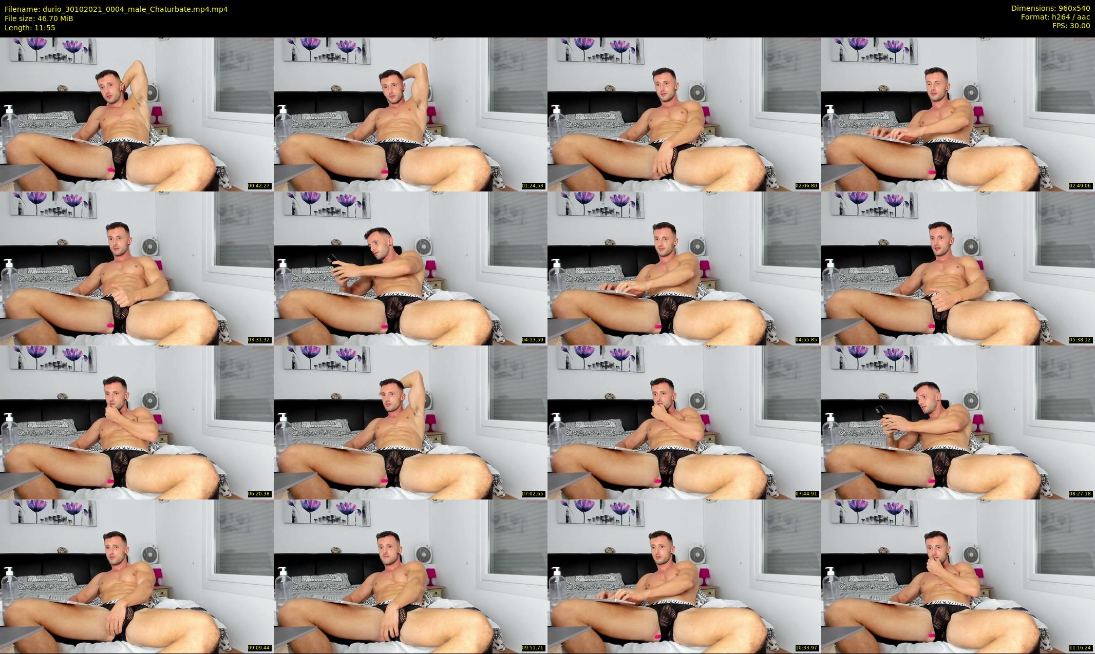durio — 12 minute Chaturbate male cam show recording, 480p, Oct 30, 2021