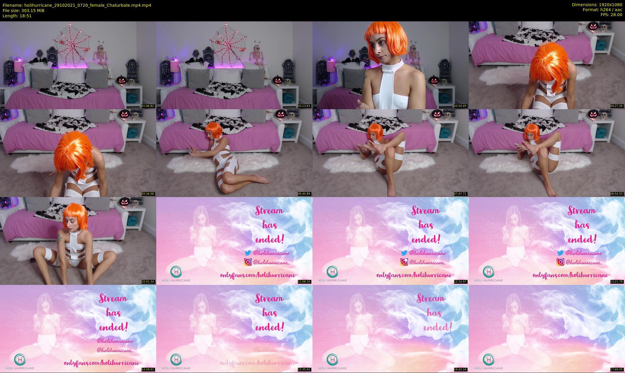 holihurricane — 19 minute Chaturbate female cam show recording, 1080p, Oct 29, 2021