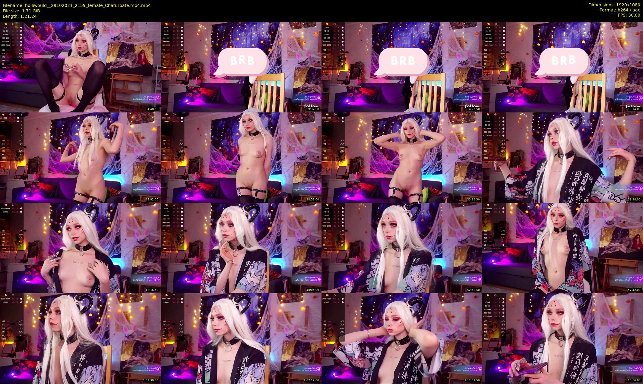 holliwould_ — 82 minute Chaturbate female cam show recording, 1080p, Oct 29, 2021