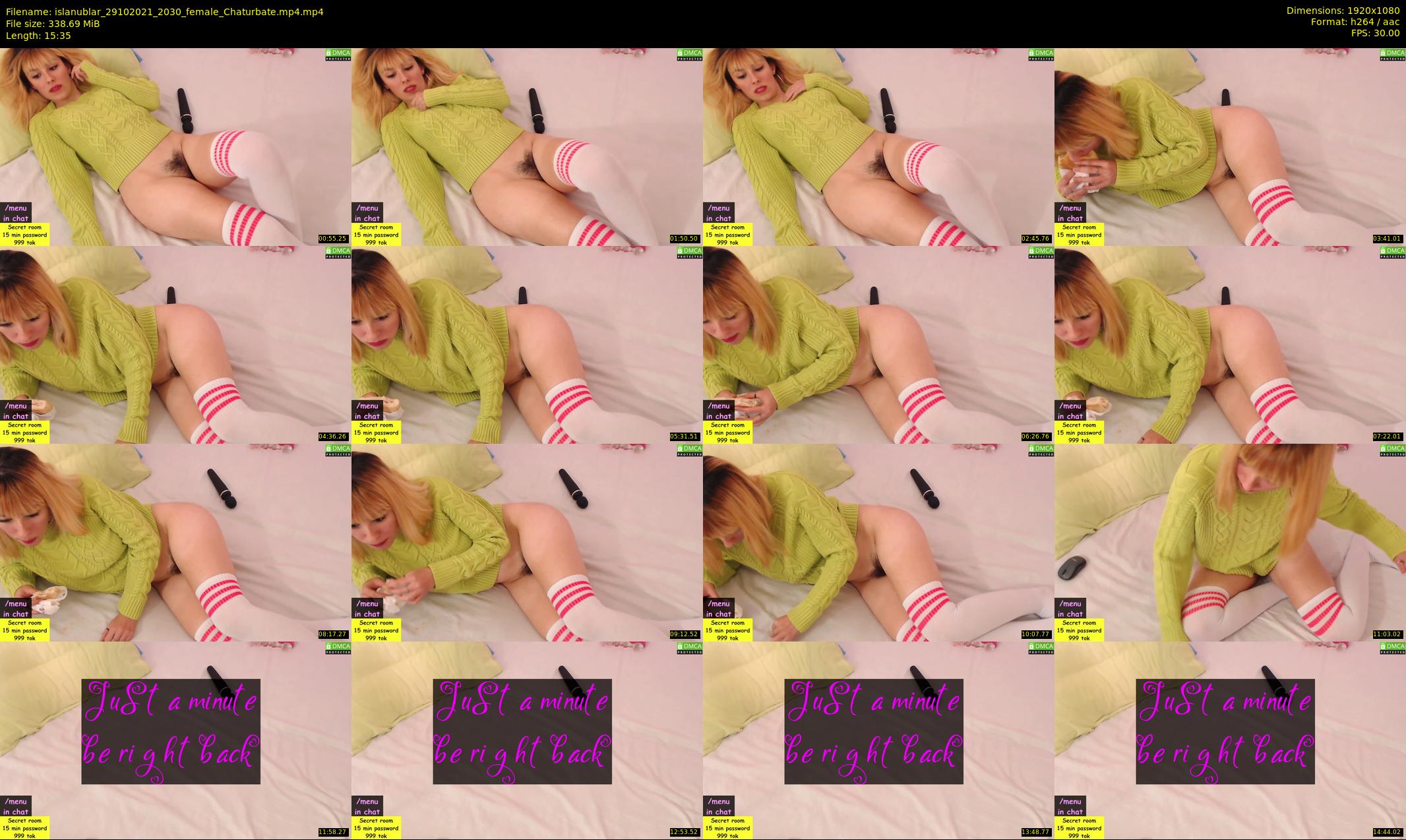 islanublar — 16 minute Chaturbate female cam show recording, 1080p, Oct 29, 2021