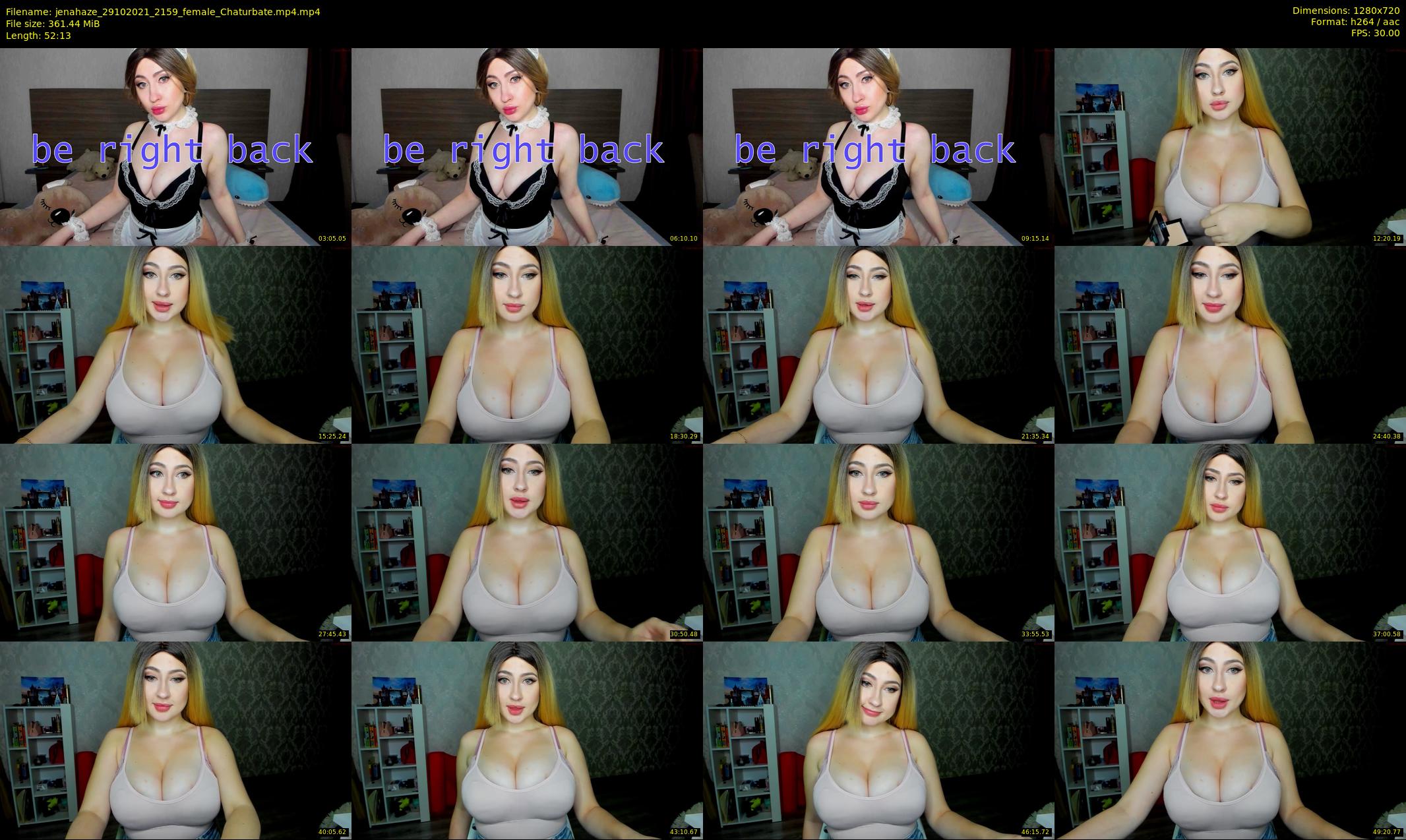 jenahaze — 53 minute Chaturbate female cam show recording, 720p, Oct 29, 2021