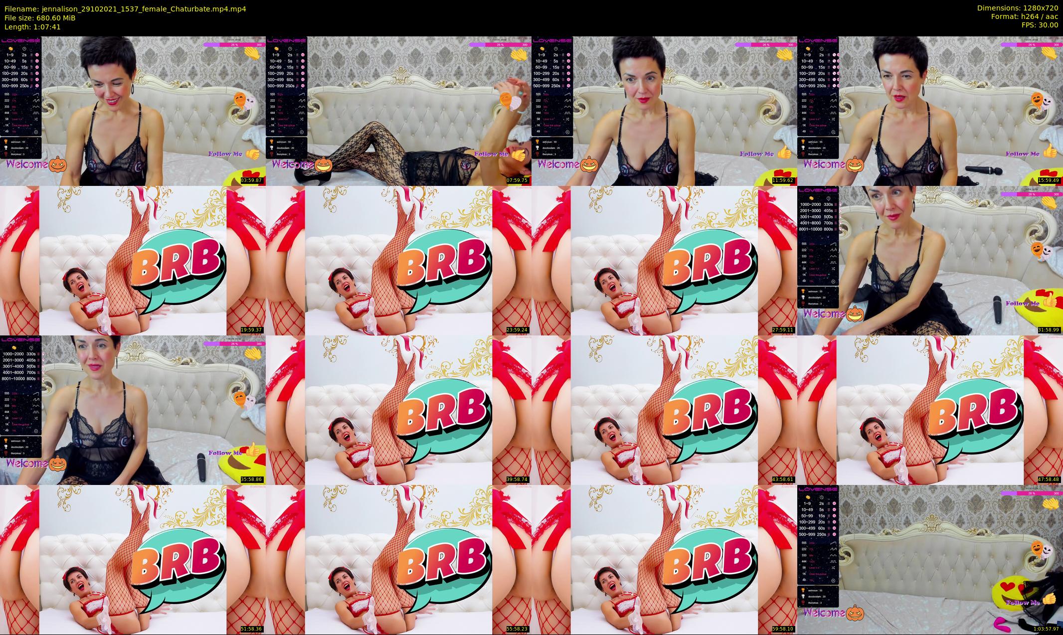 jennalison — 68 minute Chaturbate female cam show recording, 720p, Oct 29, 2021