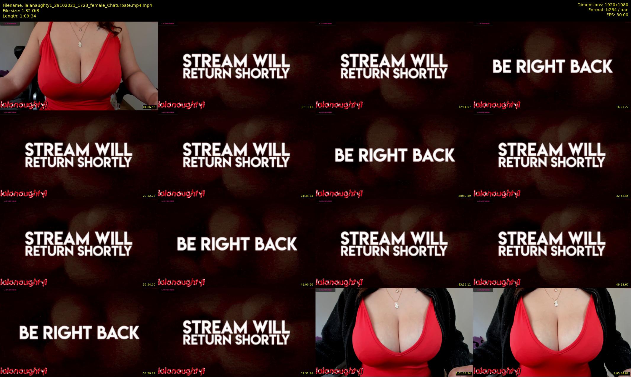 lalanaughty1 — 70 minute Chaturbate female cam show recording, 1080p, Oct 29, 2021