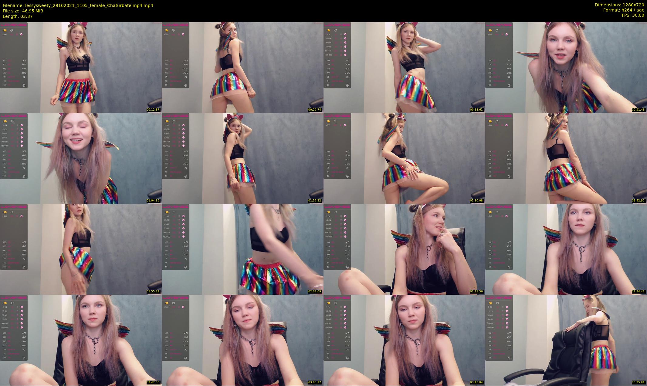lessysweety — 4 minute Chaturbate female cam show recording, 720p, Oct 29, 2021