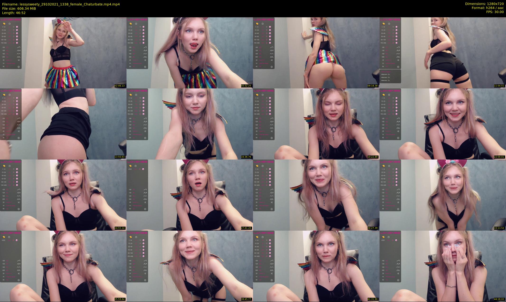 lessysweety — 47 minute Chaturbate female cam show recording, 720p, Oct 29, 2021