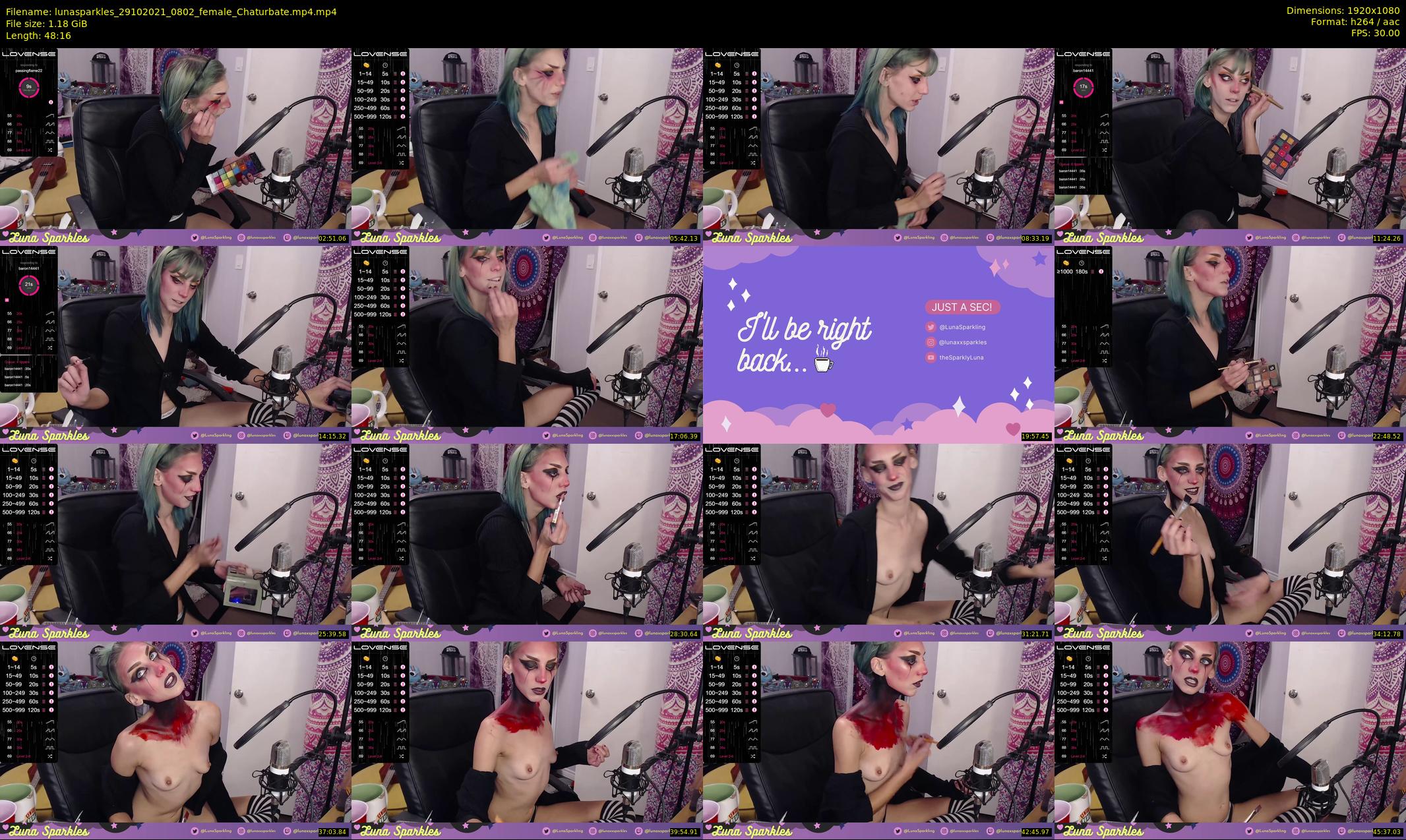 lunasparkles — 49 minute Chaturbate female cam show recording, 1080p, Oct 29, 2021