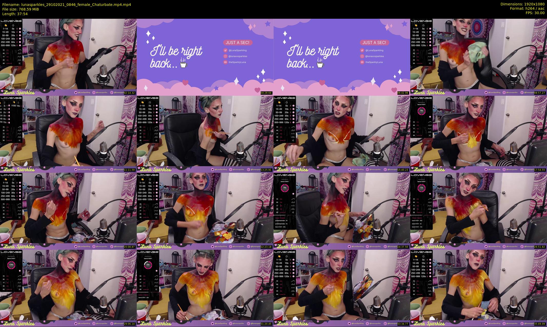 lunasparkles — 38 minute Chaturbate female cam show recording, 1080p, Oct 29, 2021
