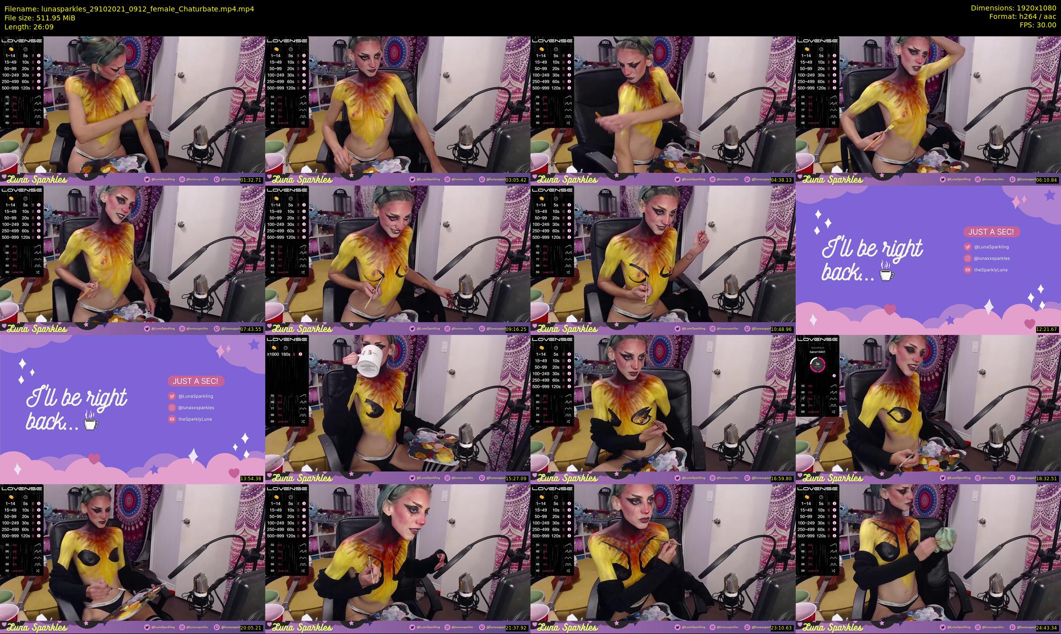 lunasparkles — 27 minute Chaturbate female cam show recording, 1080p, Oct 29, 2021