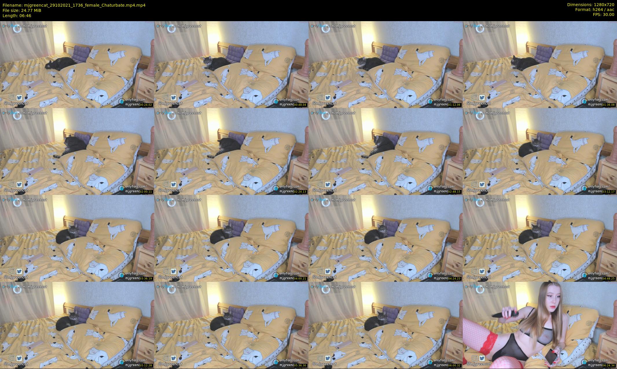 mjgreencat — 7 minute Chaturbate female cam show recording, 720p, Oct 29, 2021