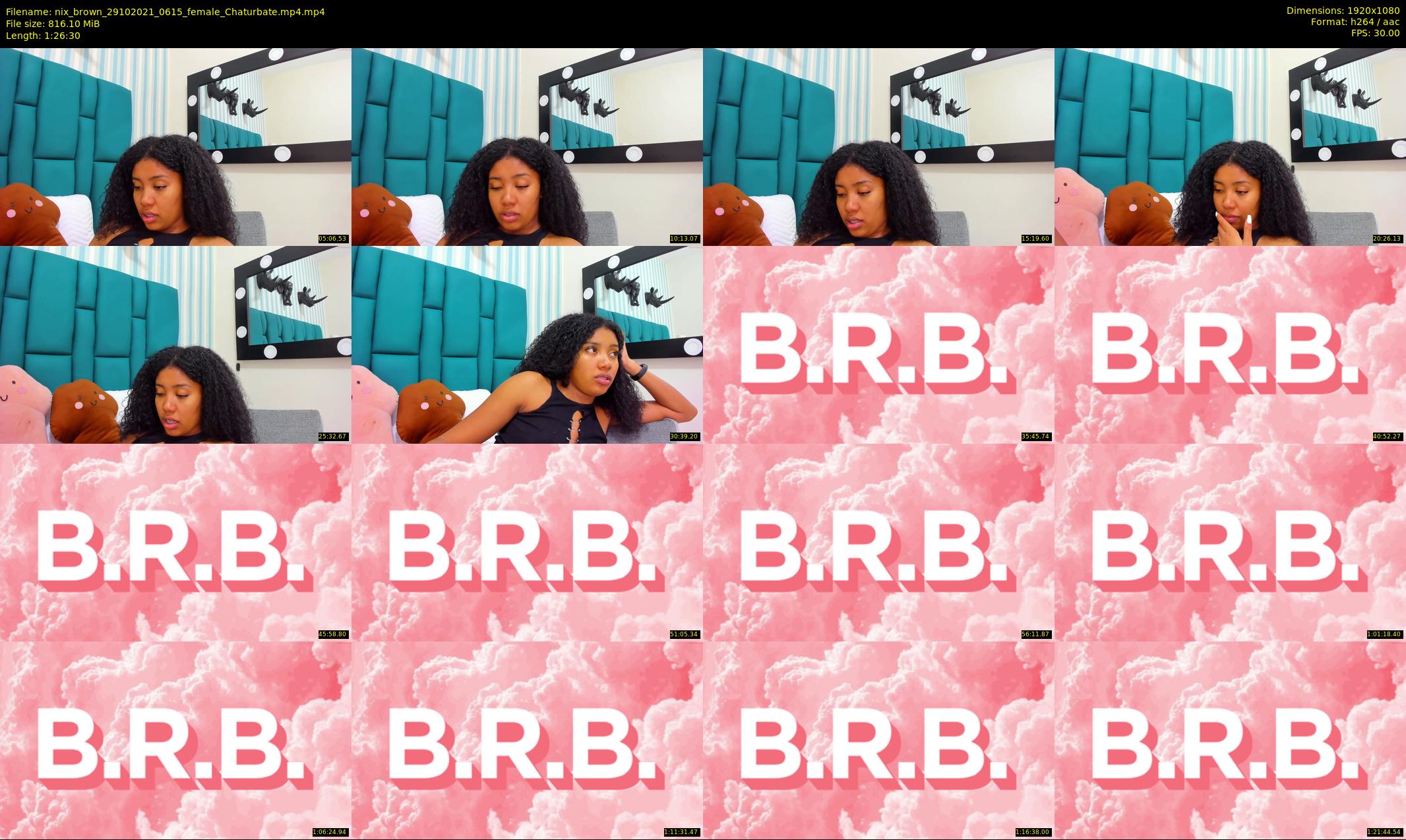 nix_brown — 87 minute Chaturbate female cam show recording, 1080p, Oct 29, 2021