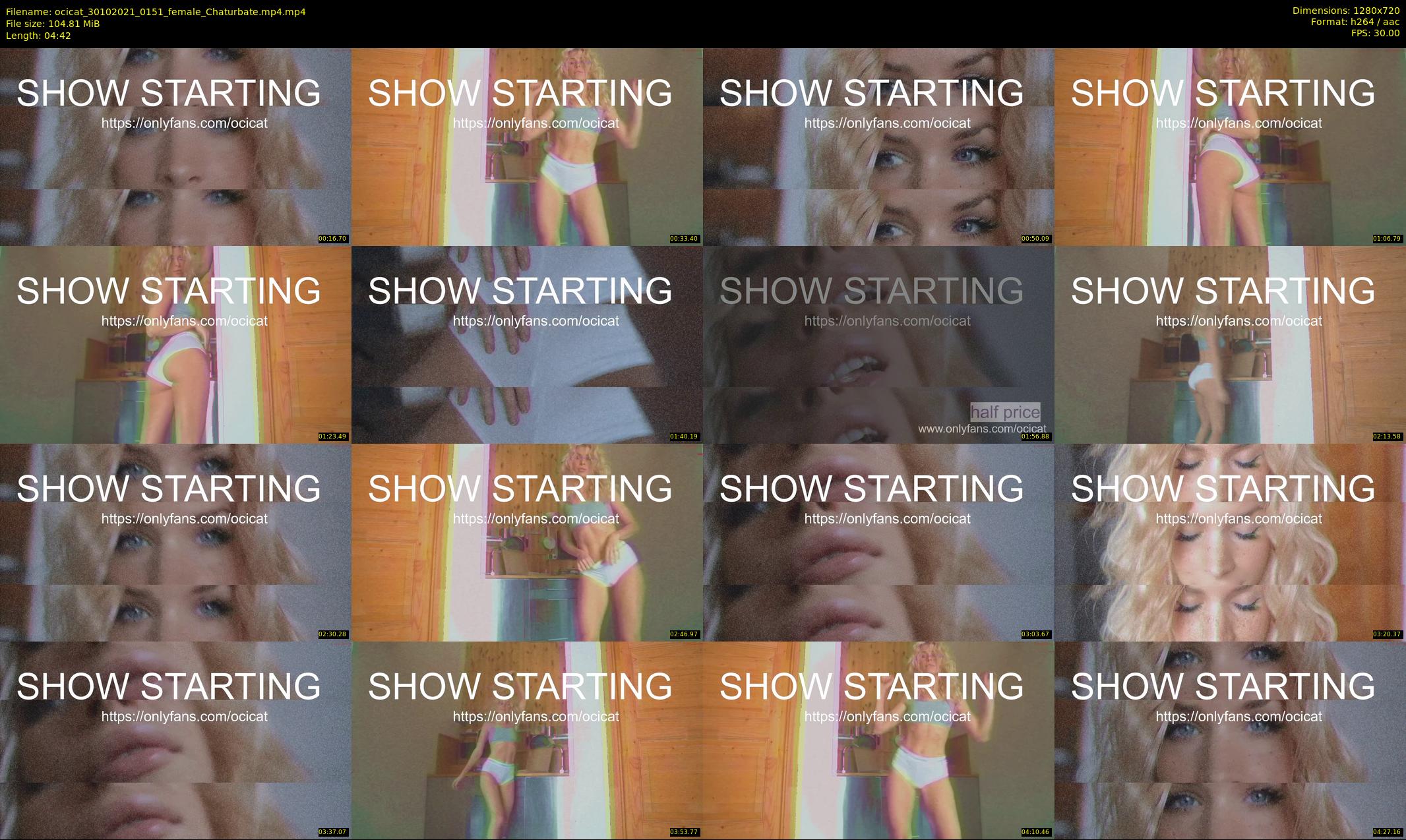ocicat — 5 minute Chaturbate female cam show recording, 720p, Oct 30, 2021