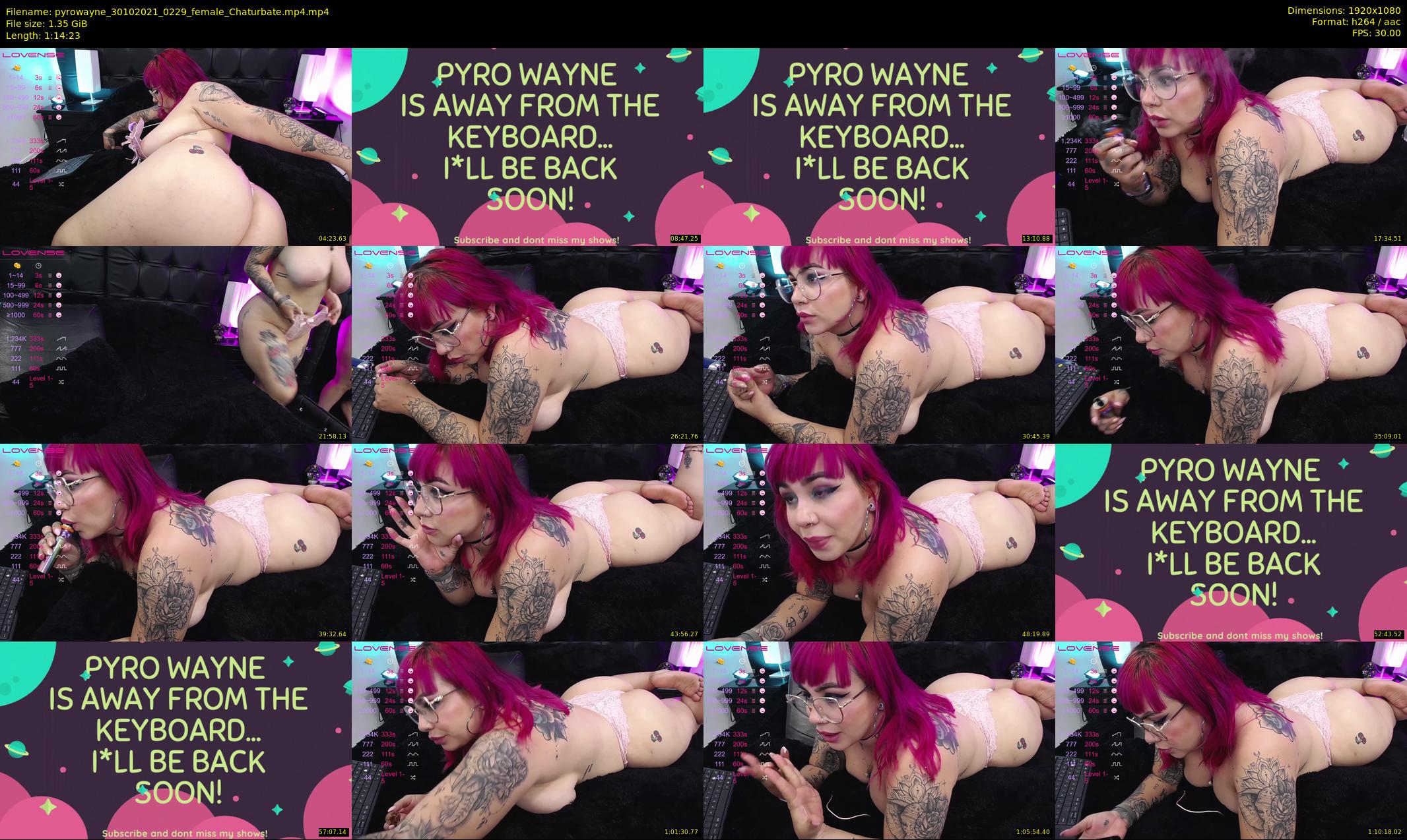 pyrowayne — 75 minute Chaturbate female cam show recording, 1080p, Oct 30, 2021