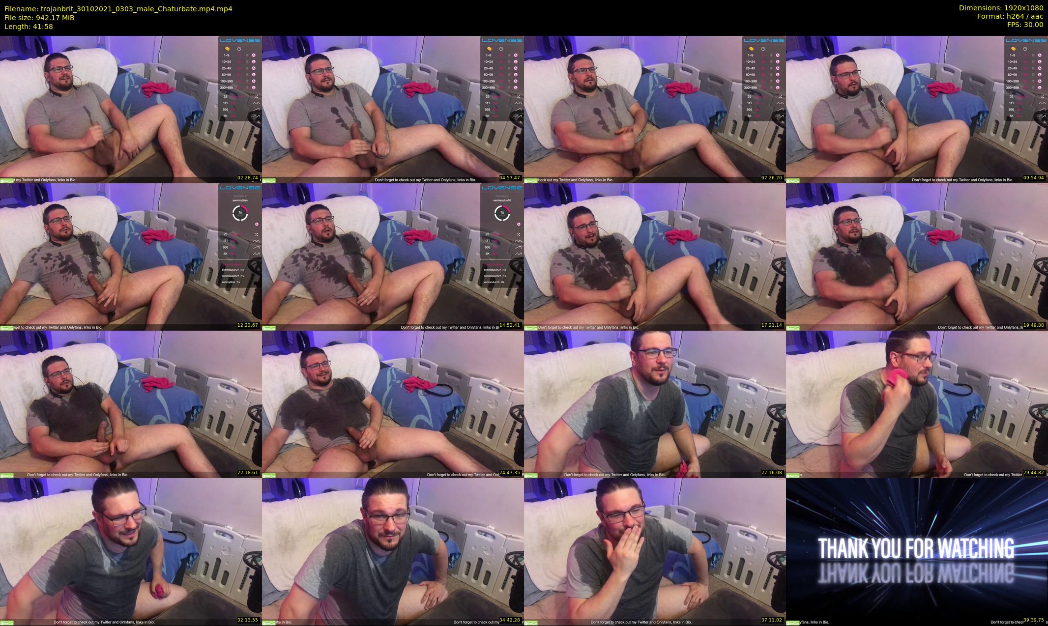 trojanbrit — 42 minute Chaturbate male cam show recording, 1080p, Oct 30, 2021