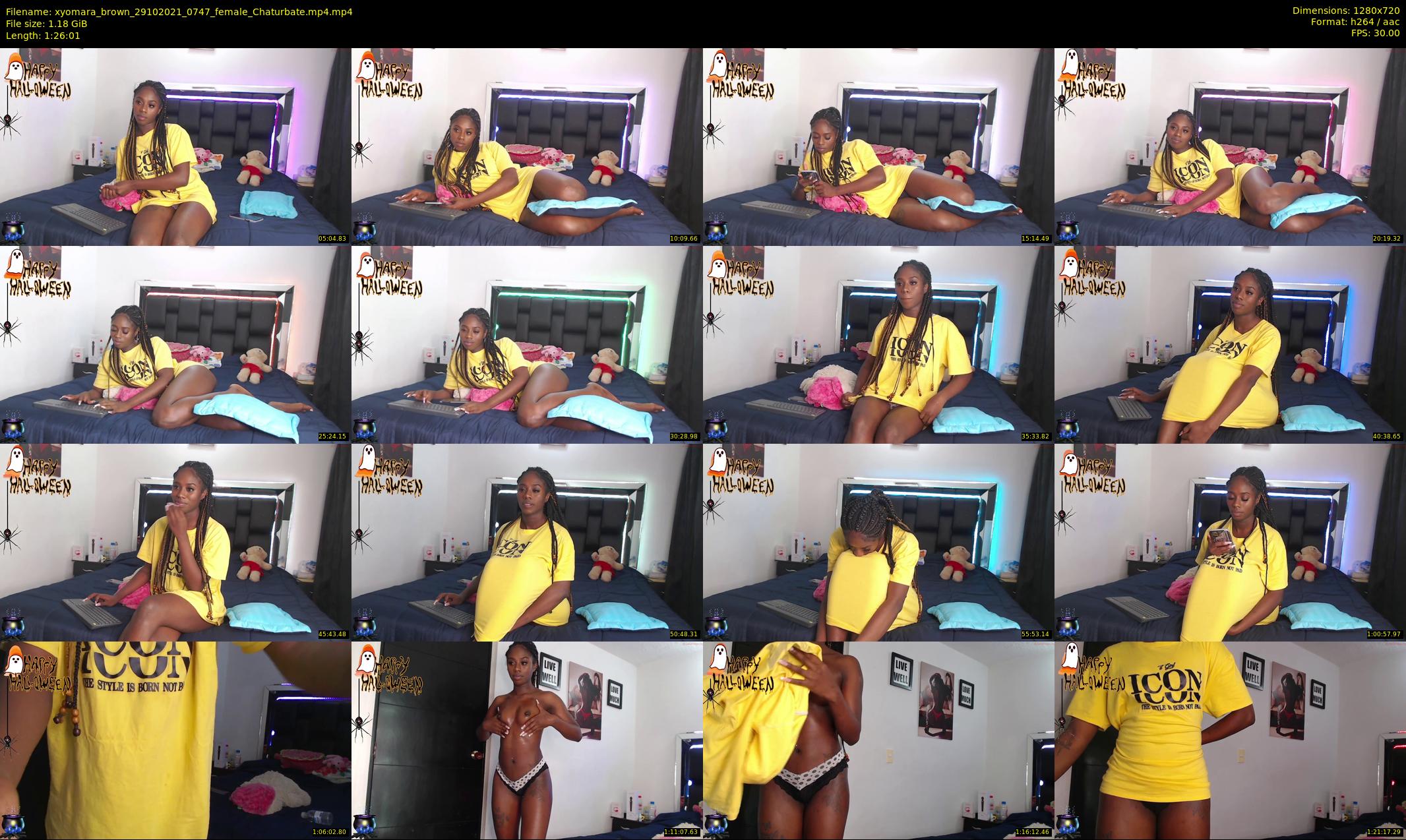 xyomara_brown — 87 minute Chaturbate female cam show recording, 720p, Oct 29, 2021