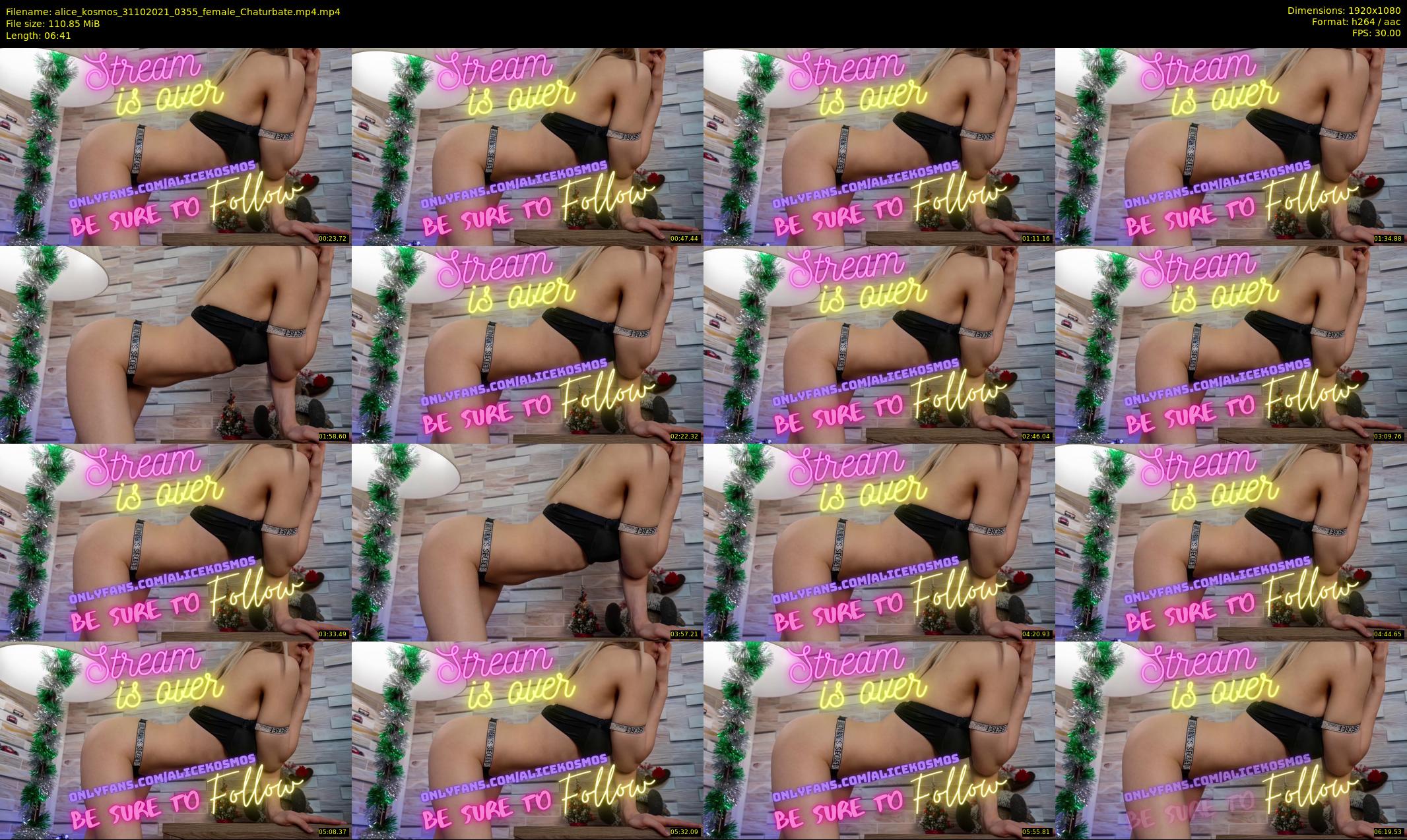 alice_kosmos — 7 minute Chaturbate female cam show recording, 1080p, Oct 31, 2021