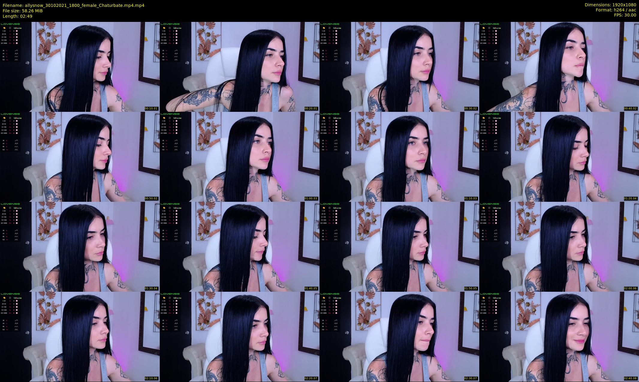 allysnow — 3 minute Chaturbate female cam show recording, 1080p, Oct 30, 2021
