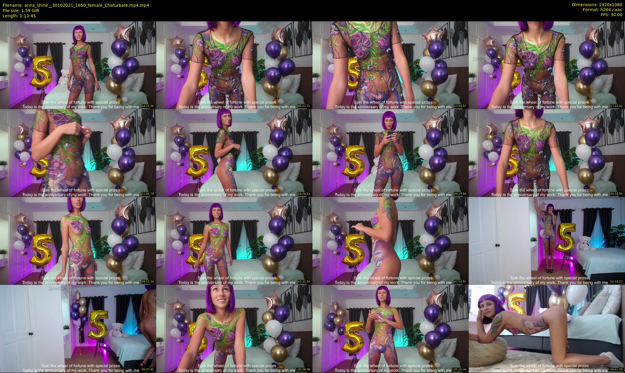 anna_shine_ — 74 minute Chaturbate female cam show recording, 1080p, Oct 30, 2021