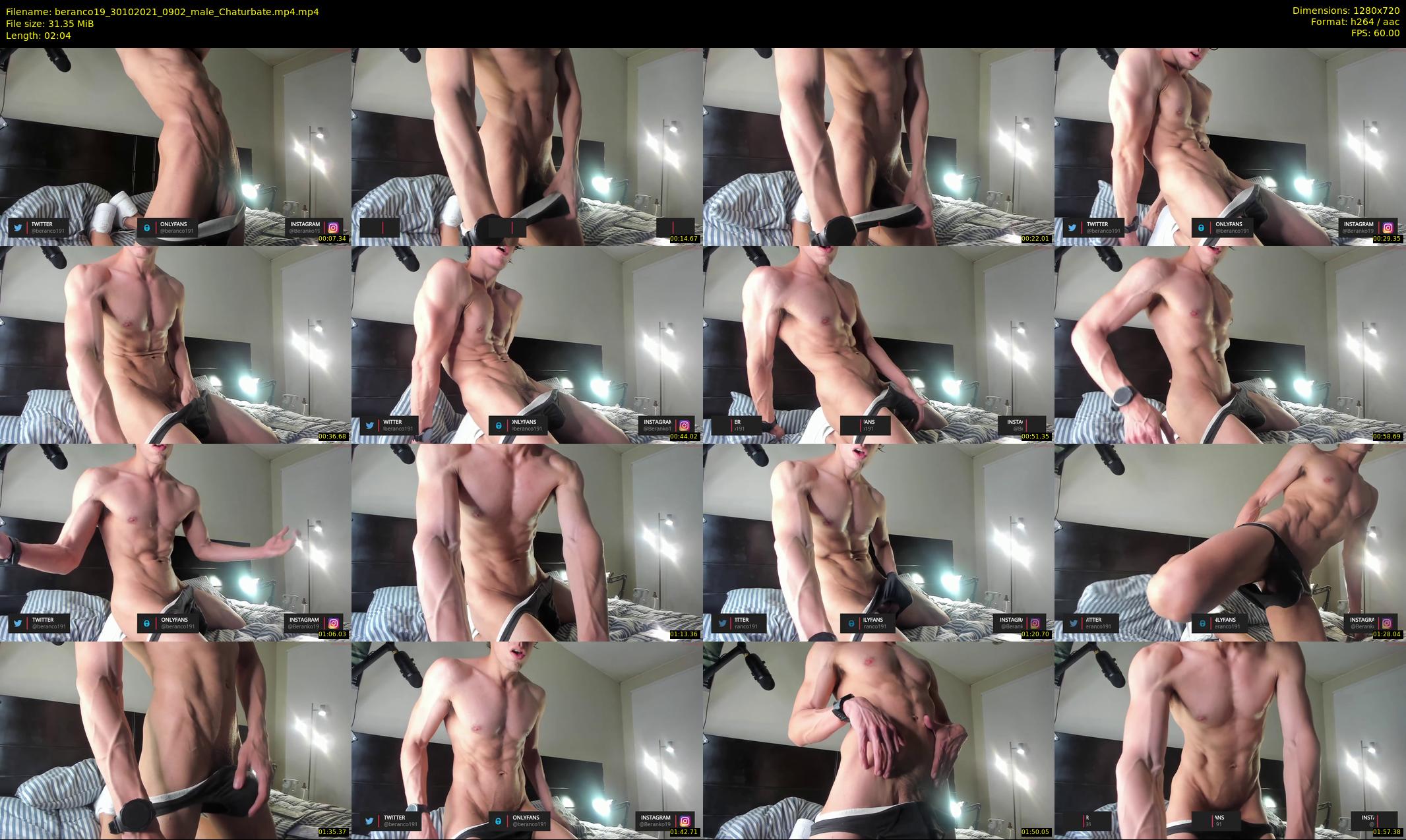 beranco19 — 3 minute Chaturbate male cam show recording, 720p, Oct 30, 2021