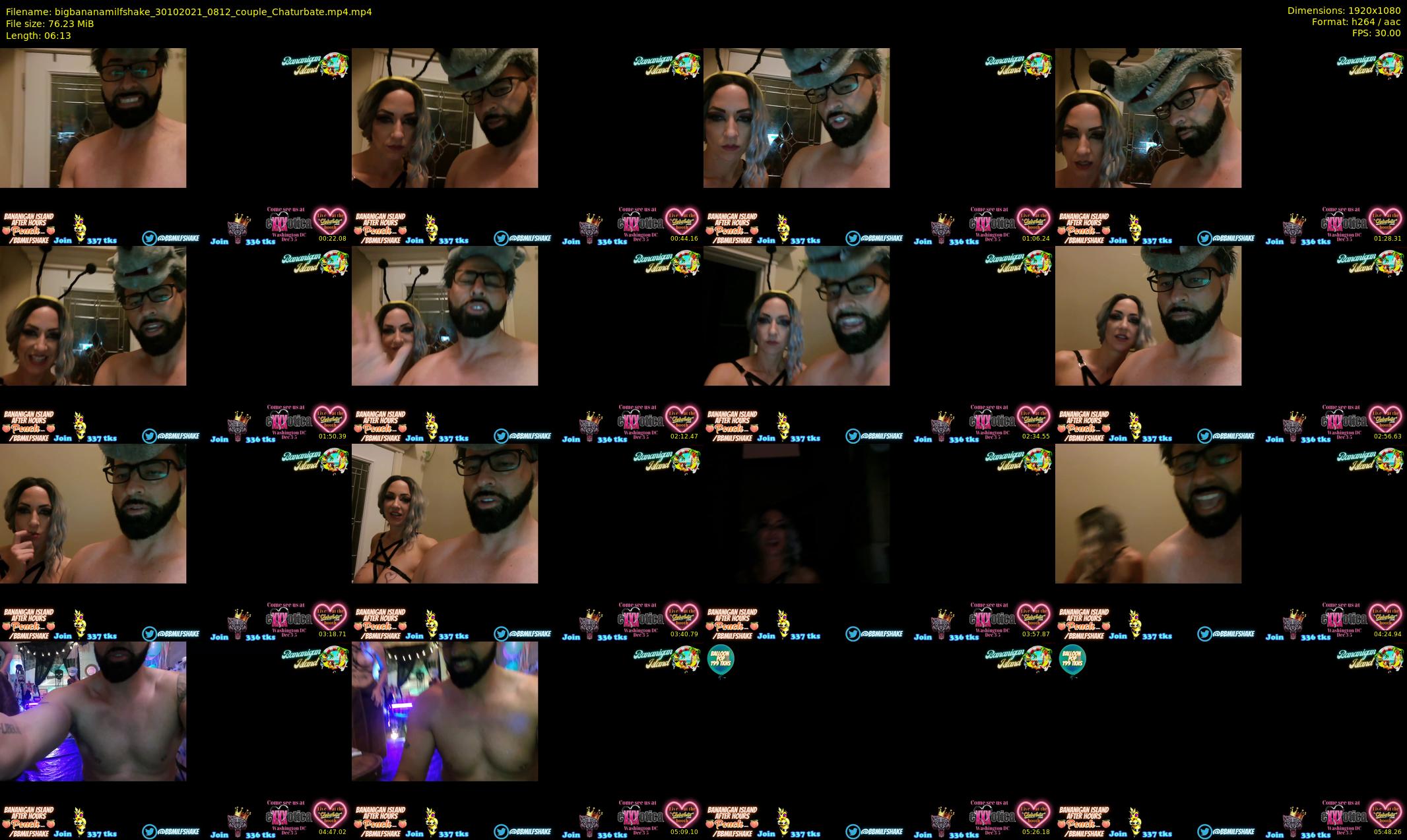 bigbananamilfshake — 7 minute Chaturbate couple cam show recording, 1080p, Oct 30, 2021