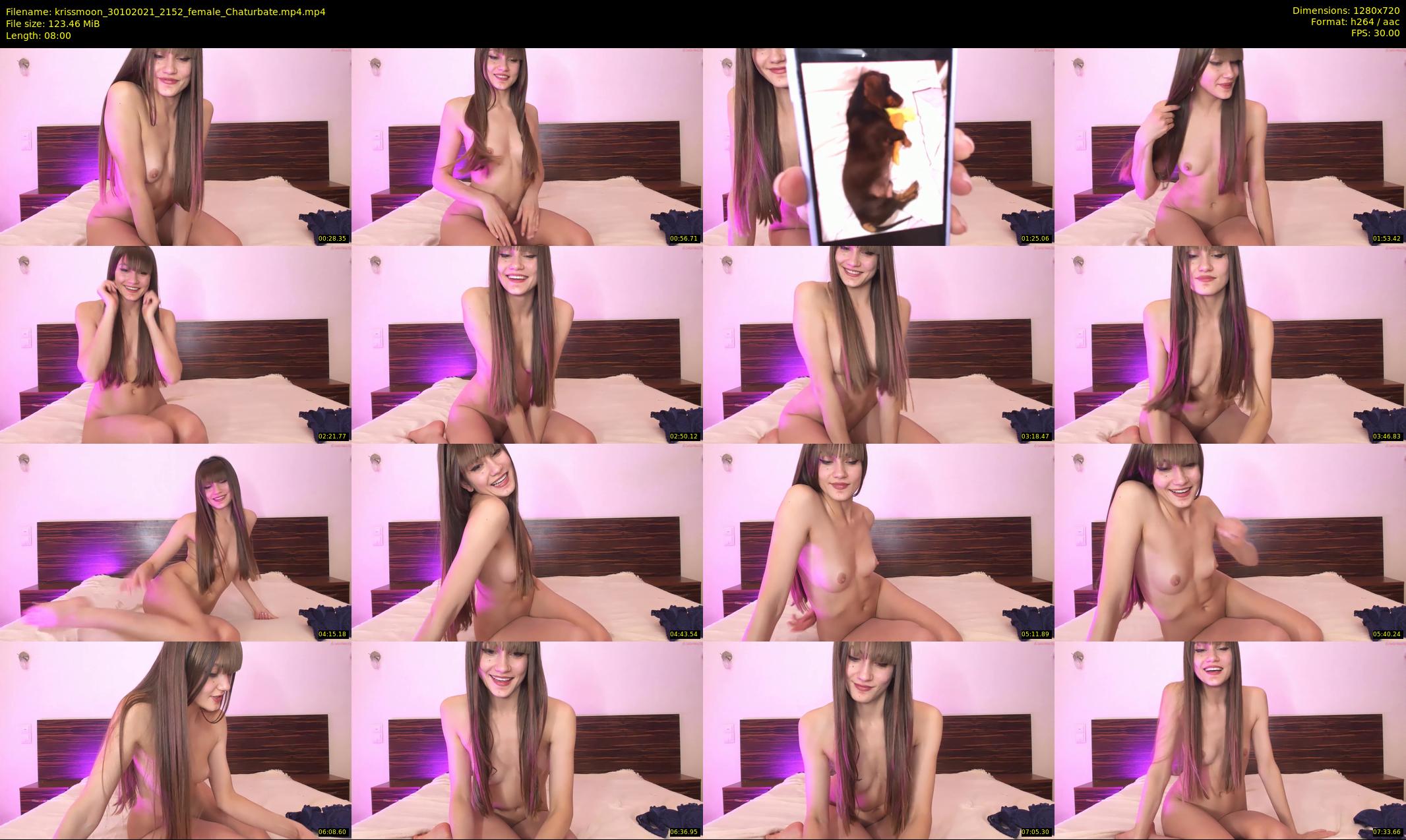 krissmoon — 8 minute Chaturbate female cam show recording, 720p, Oct 30, 2021