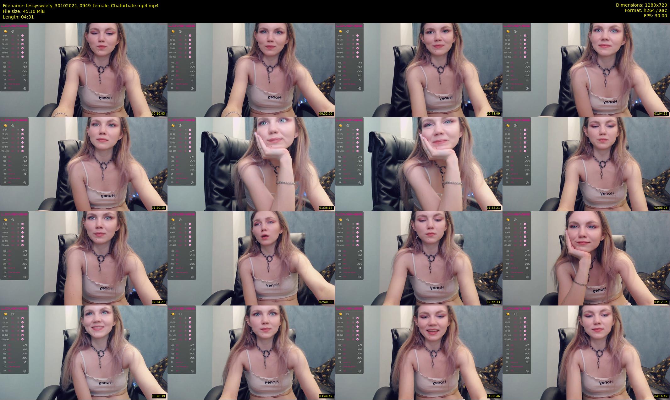 lessysweety — 5 minute Chaturbate female cam show recording, 720p, Oct 30, 2021