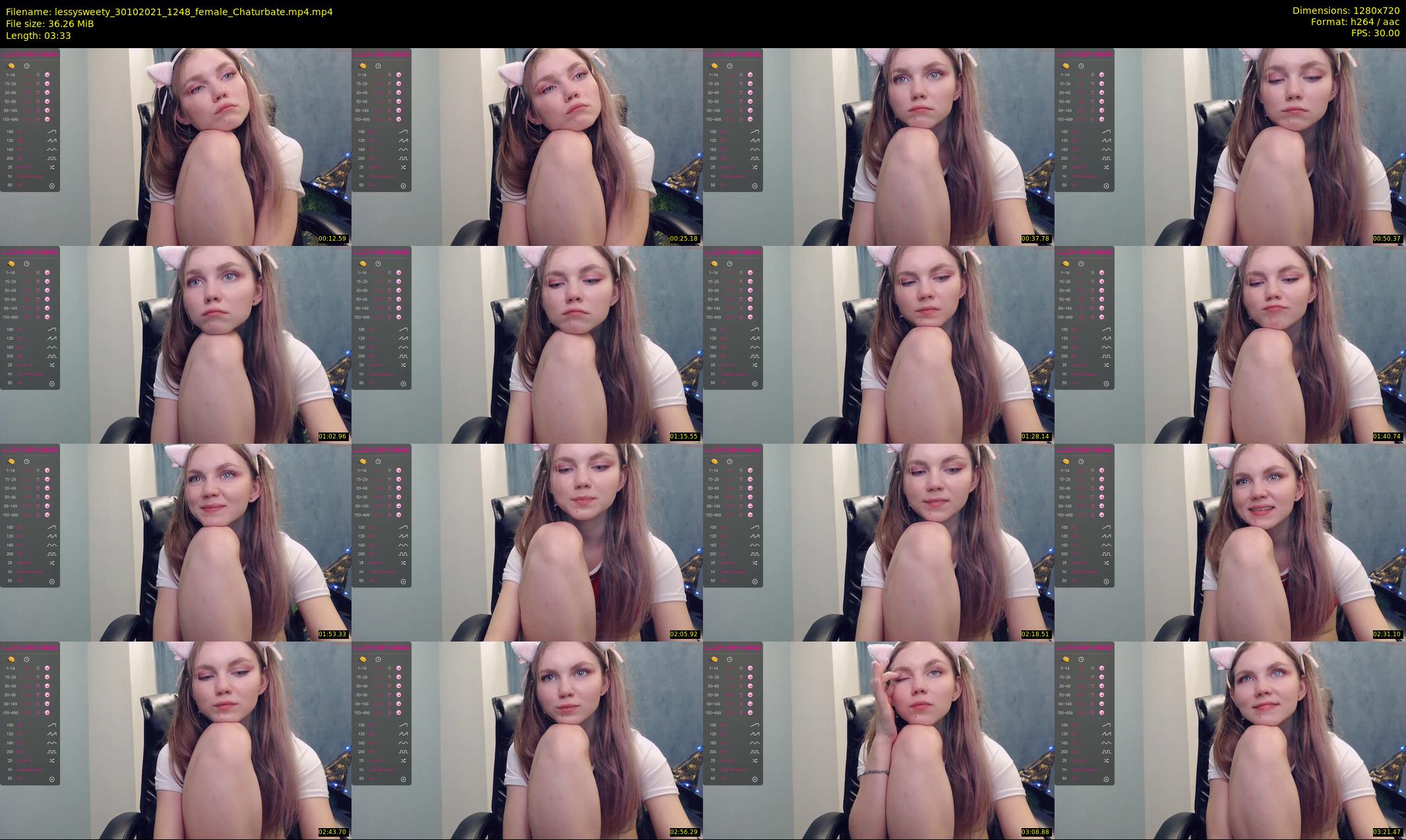 lessysweety — 4 minute Chaturbate female cam show recording, 720p, Oct 30, 2021