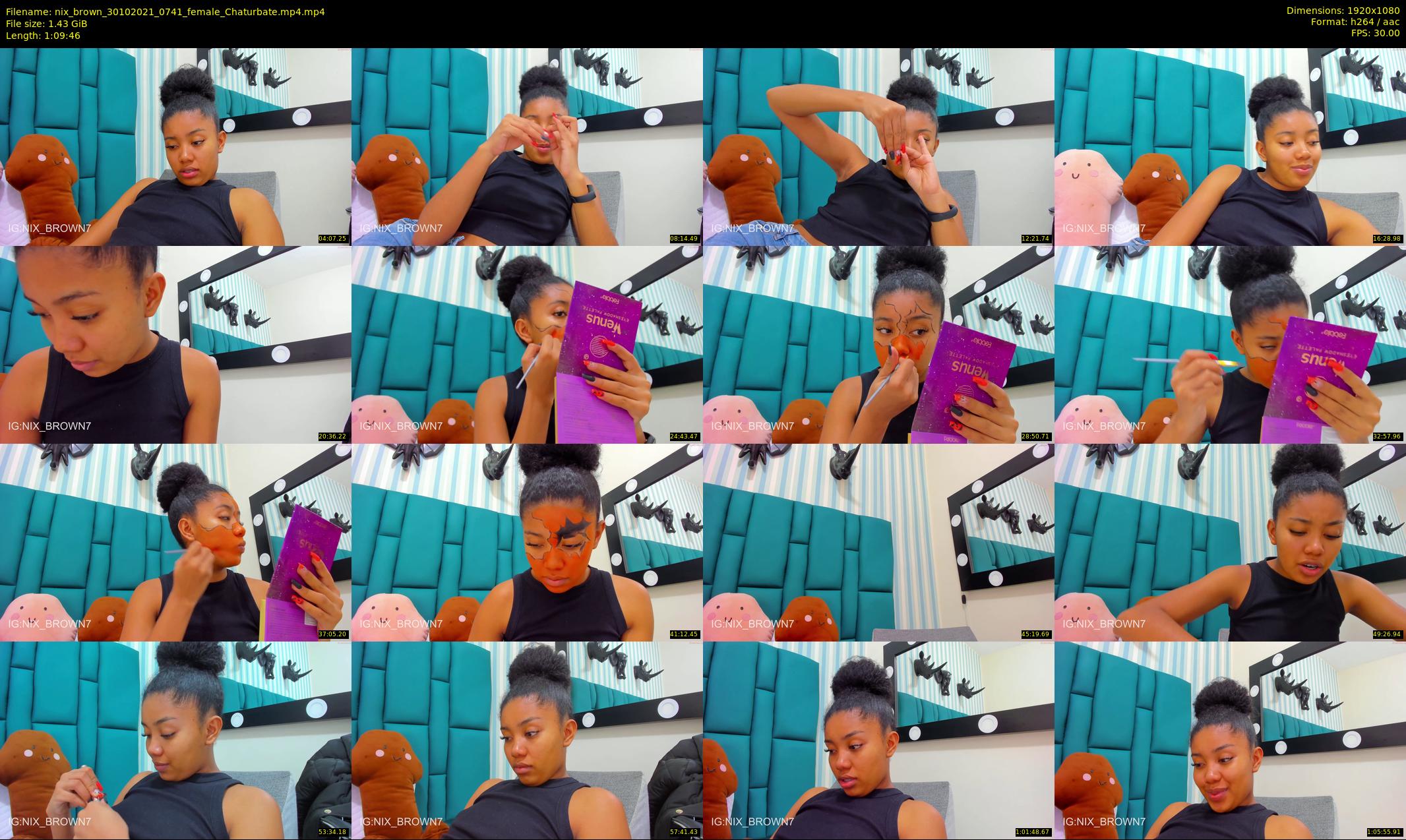 nix_brown — 70 minute Chaturbate female cam show recording, 1080p, Oct 30, 2021