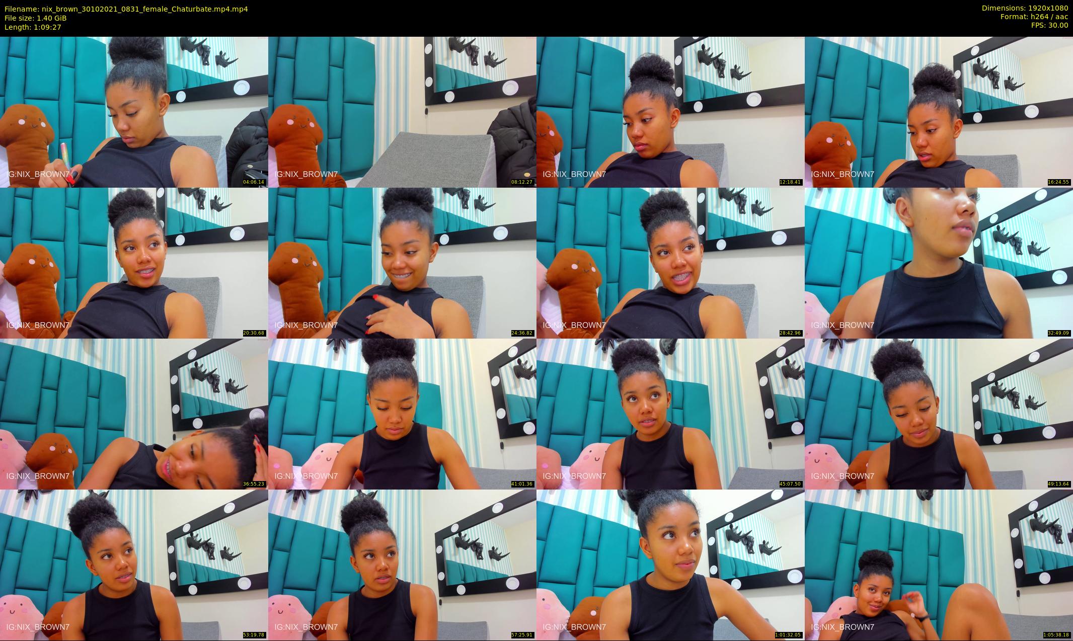 nix_brown — 70 minute Chaturbate female cam show recording, 1080p, Oct 30, 2021