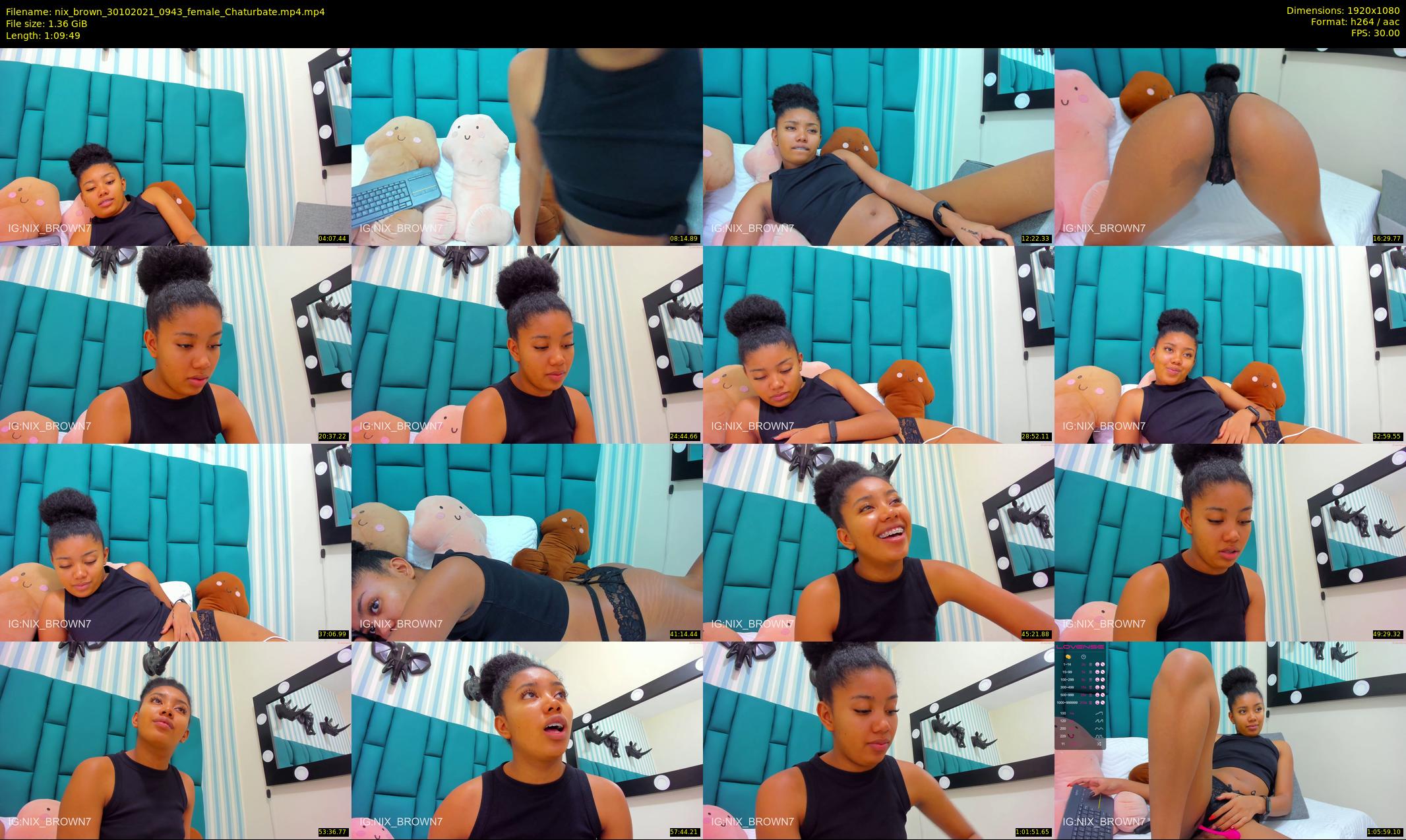 nix_brown — 70 minute Chaturbate female cam show recording, 1080p, Oct 30, 2021